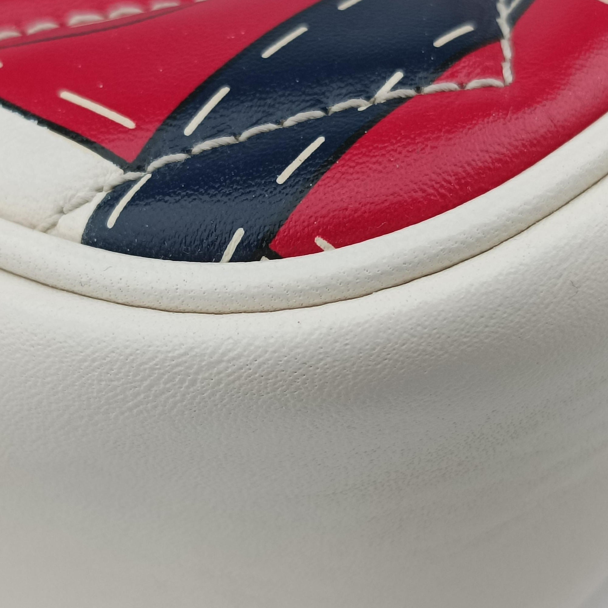 Pre-owned Gucci GG Marmont White × MultiColor Leather 448065 shoulderbag | stylenewstar