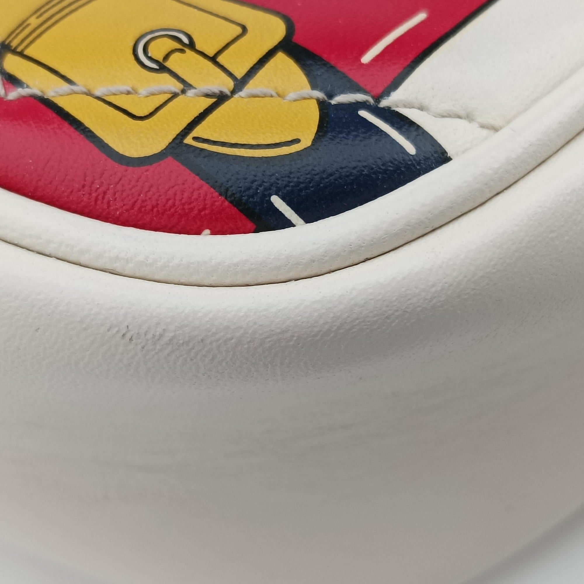 Pre-owned Gucci GG Marmont White × MultiColor Leather 448065 shoulderbag | stylenewstar