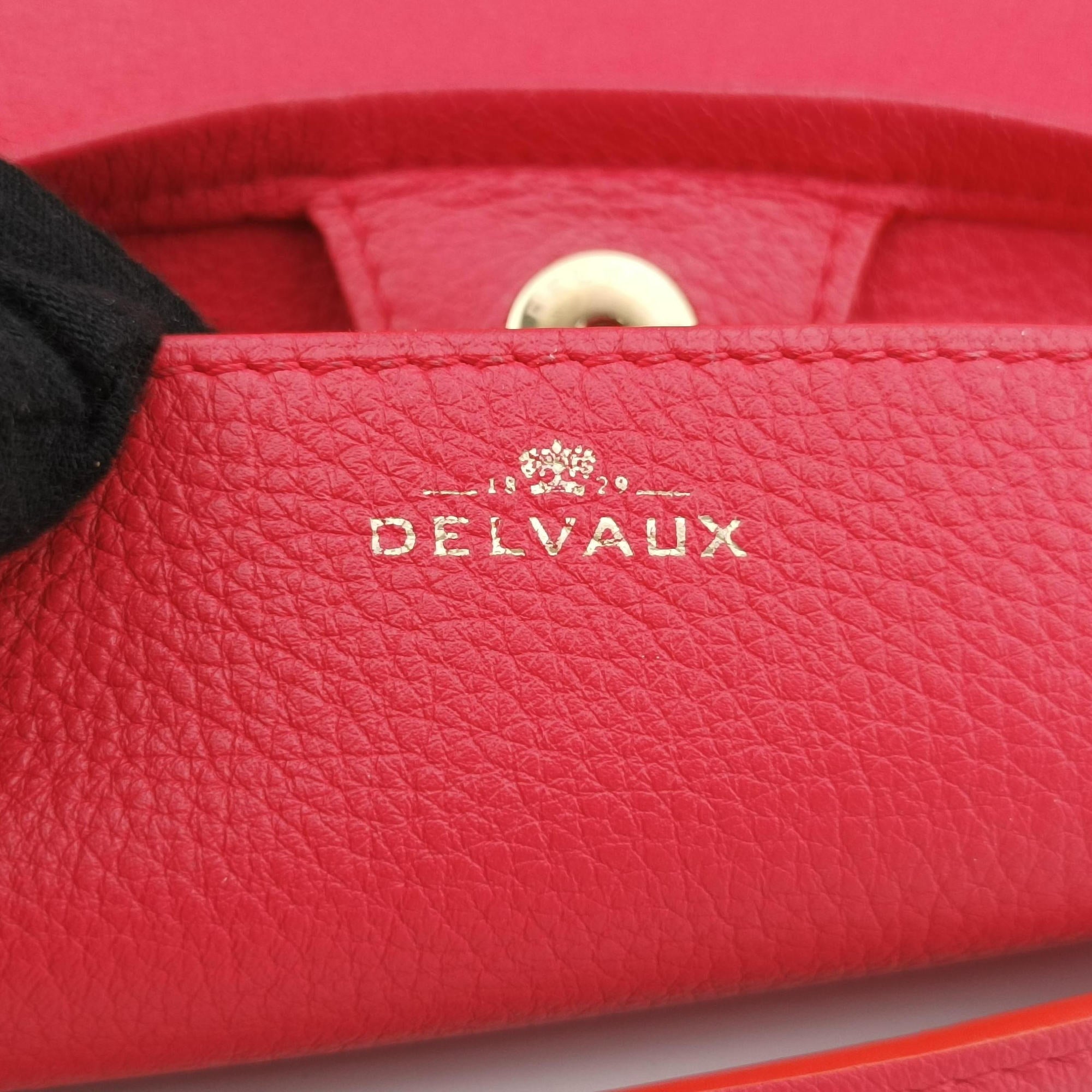 Vintage Delvaux Pin Mini Bucket Red Leather  shoulderbag | stylenewstar