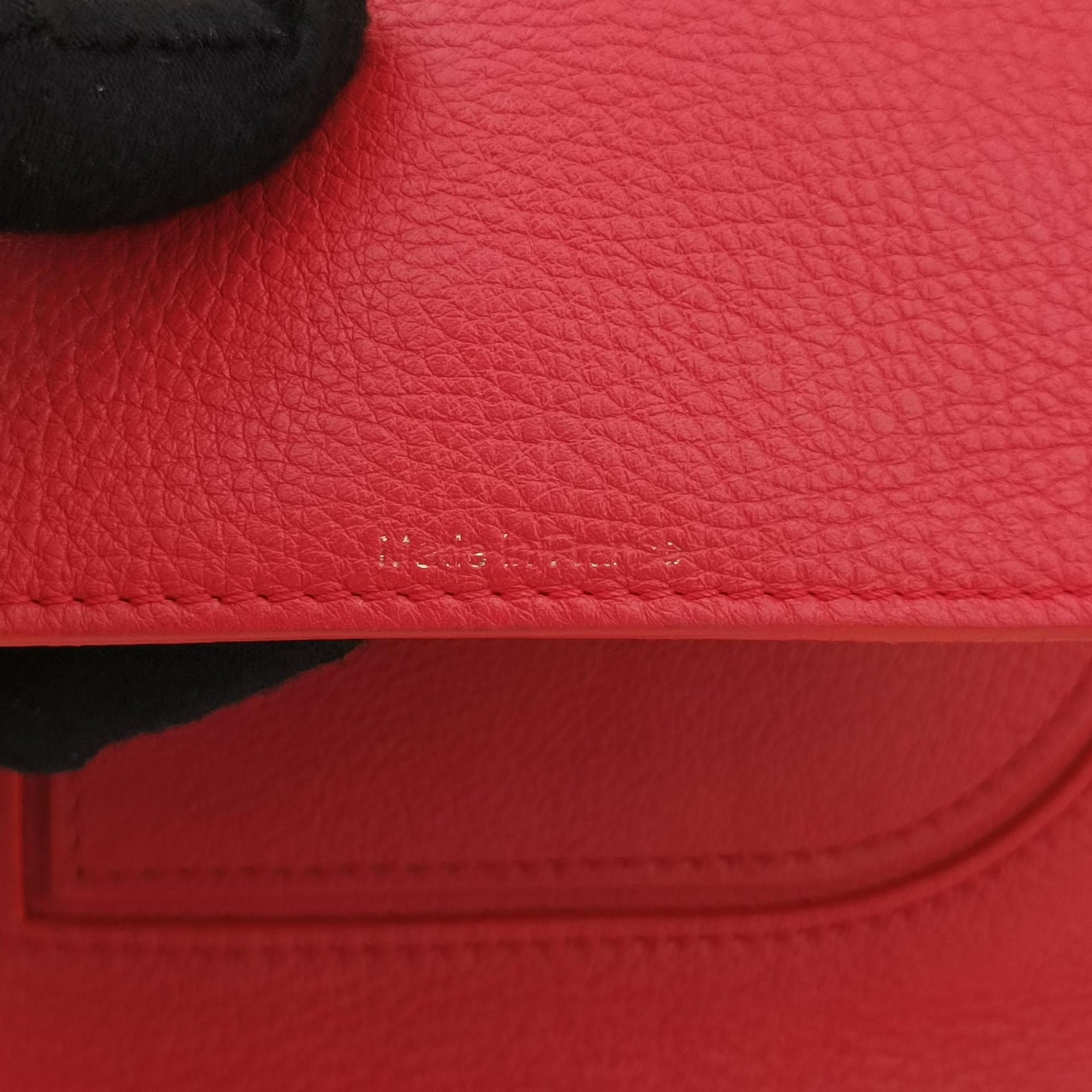 Vintage Delvaux Pin Mini Bucket Red Leather  shoulderbag | stylenewstar