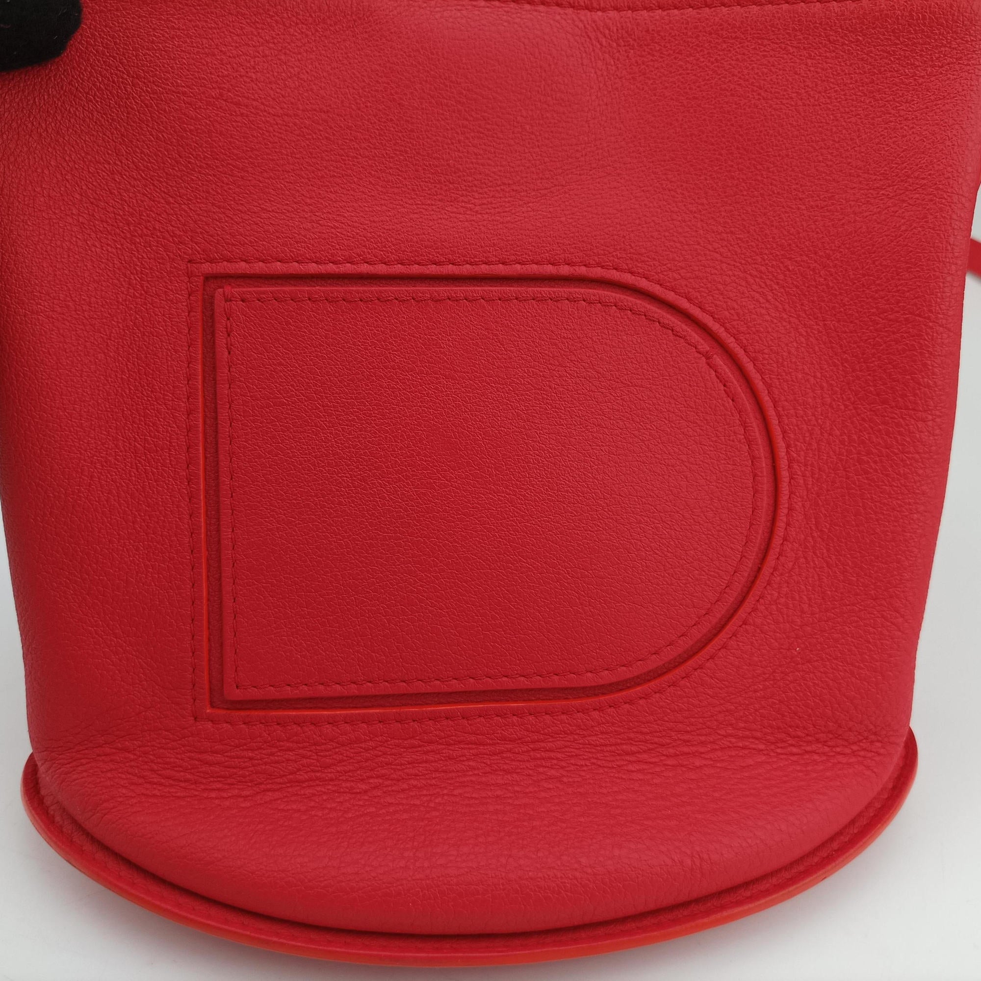 Vintage Delvaux Pin Mini Bucket Red Leather  shoulderbag | stylenewstar