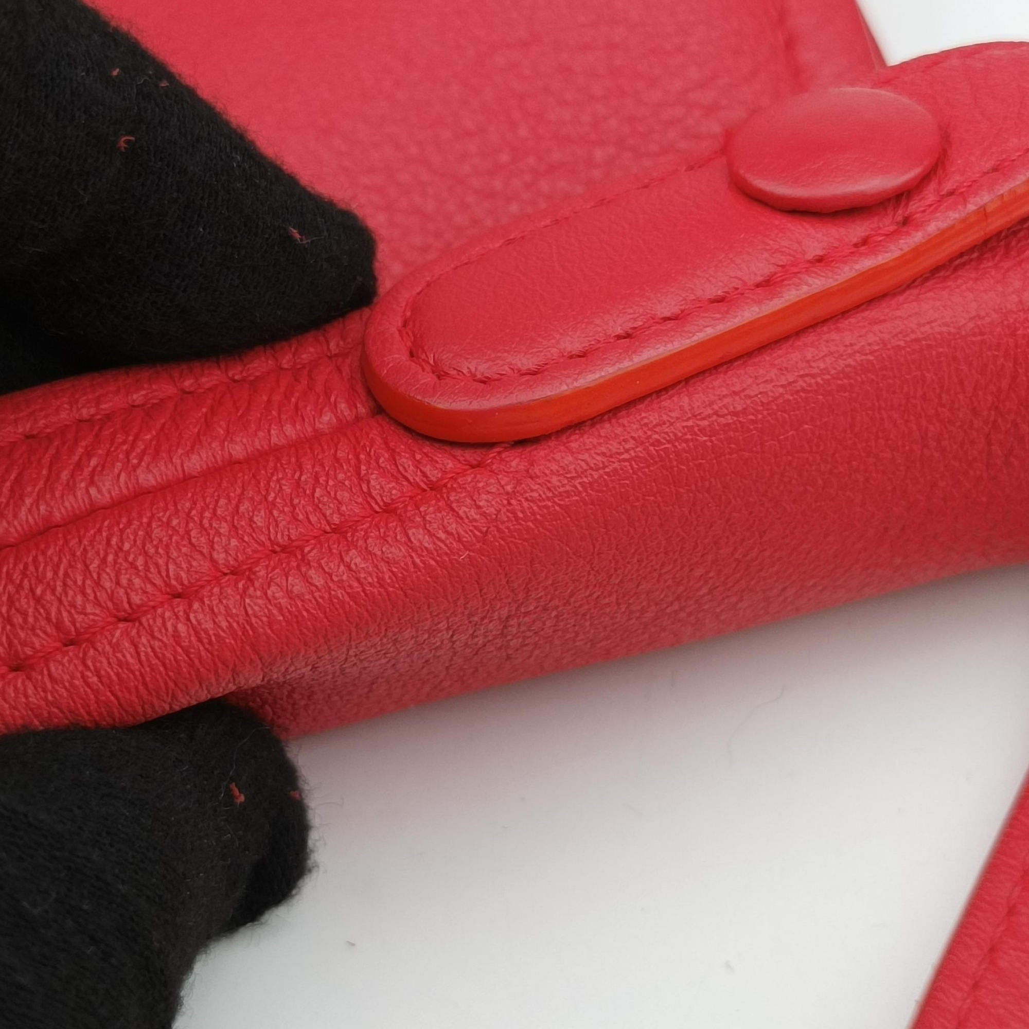Vintage Delvaux Pin Mini Bucket Red Leather  shoulderbag | stylenewstar
