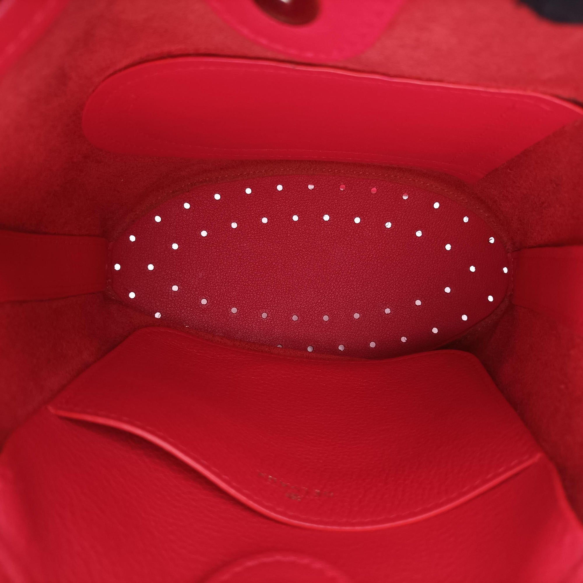 Vintage Delvaux Pin Mini Bucket Red Leather  shoulderbag | stylenewstar
