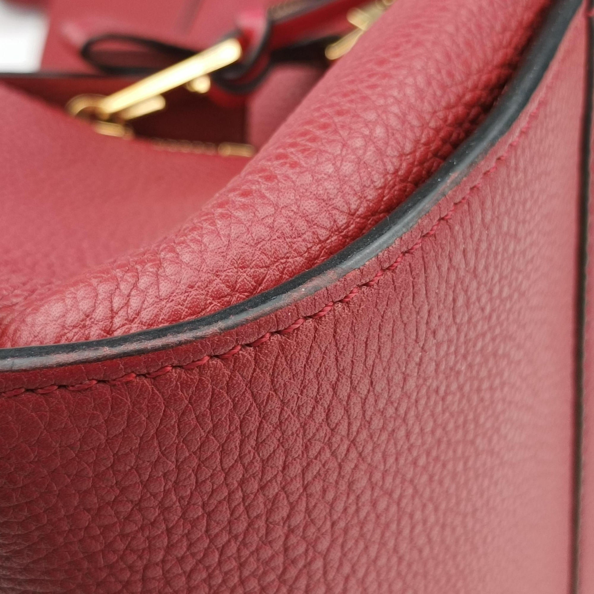 Pre-owned Loewe Hammock Burgundy Leather  shoulderbag | stylenewstar