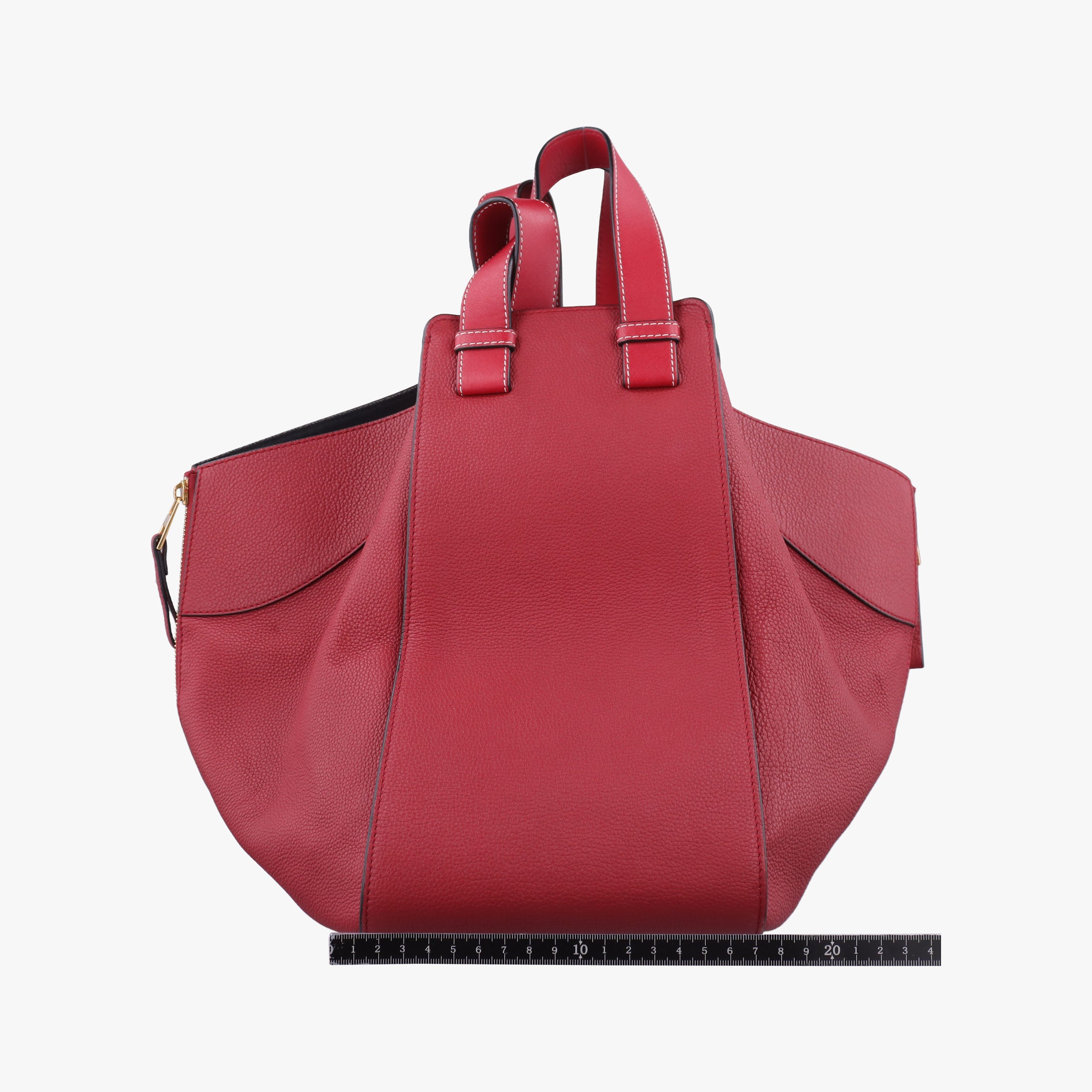 Pre-owned Loewe Hammock Burgundy Leather  shoulderbag | stylenewstar