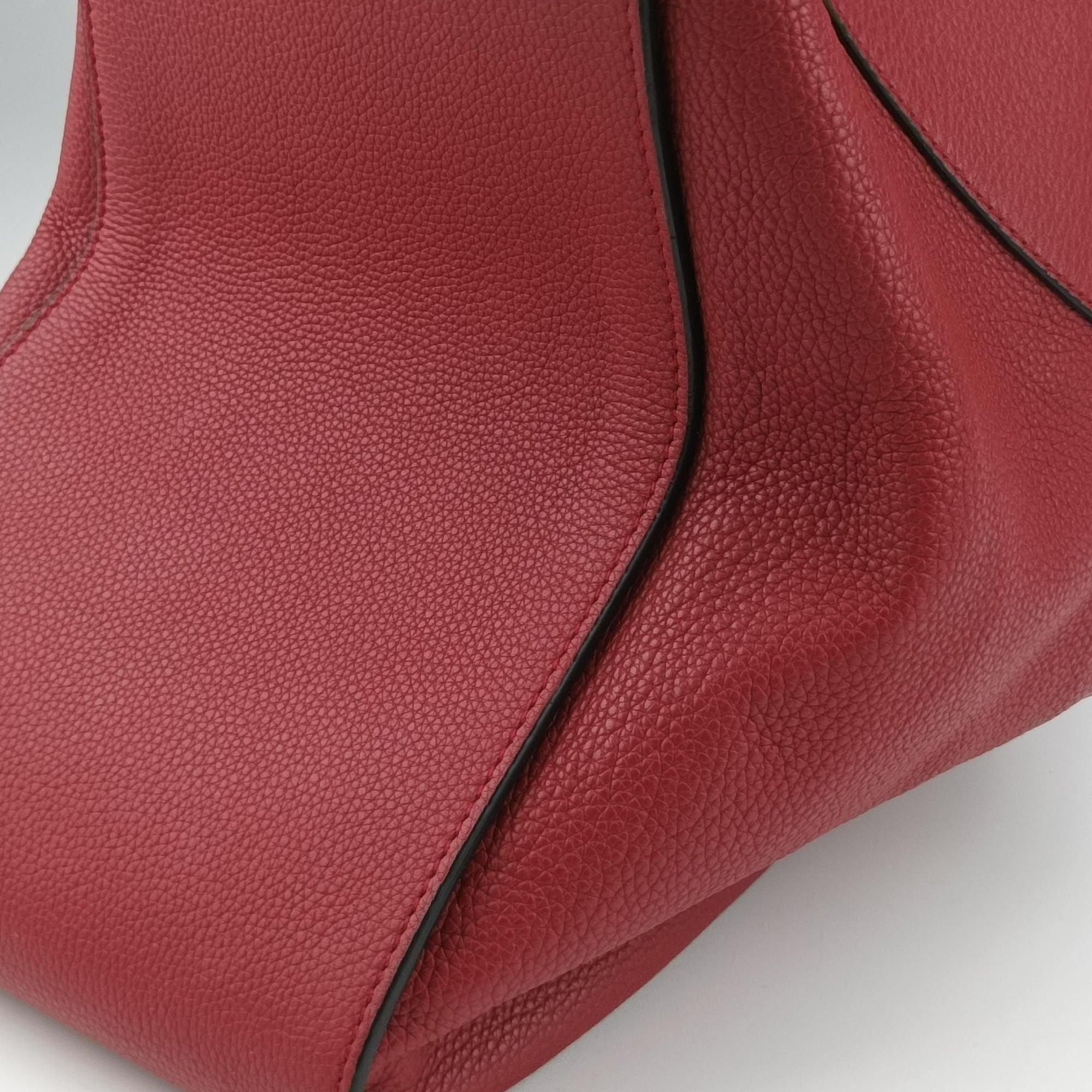 Pre-owned Loewe Hammock Burgundy Leather  shoulderbag | stylenewstar