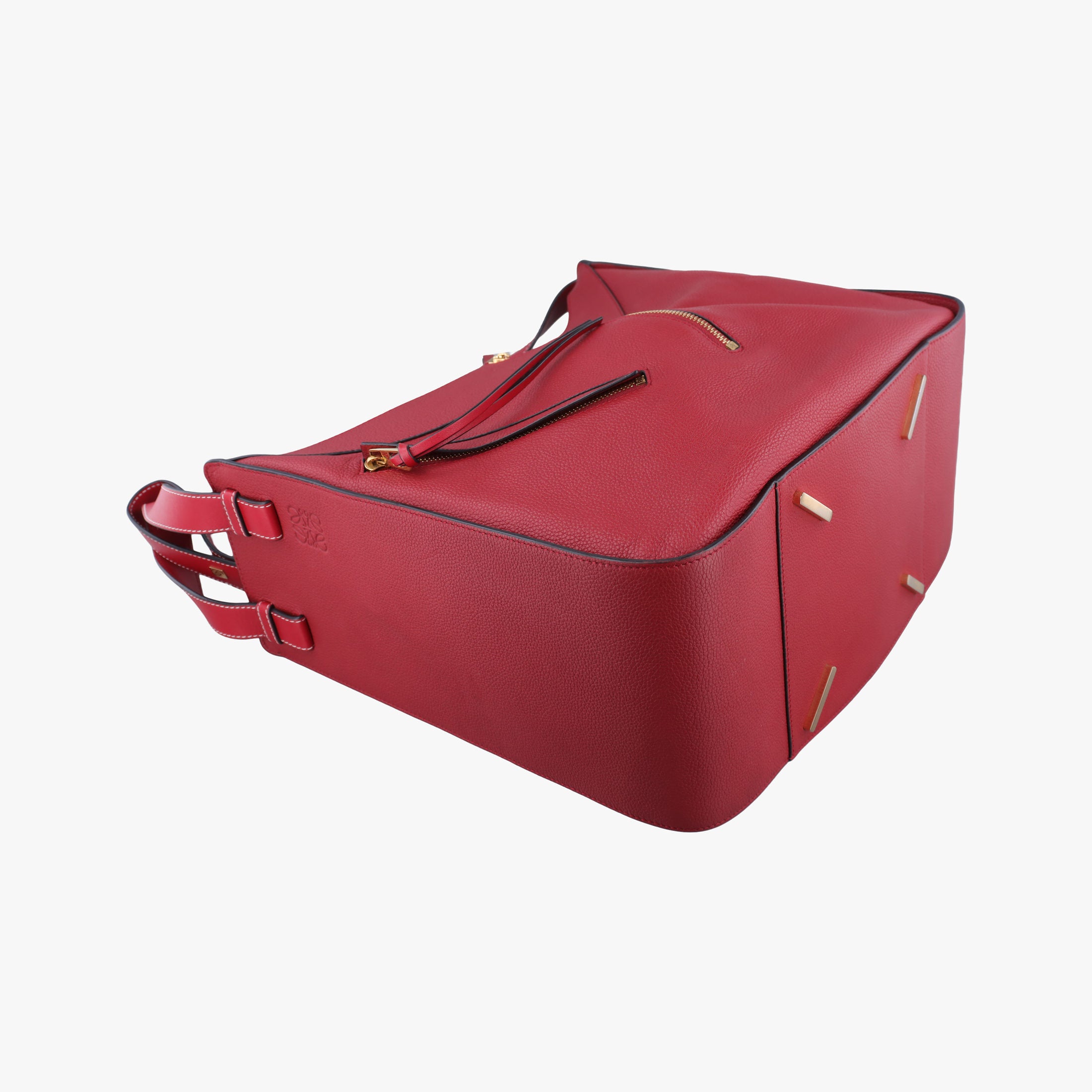 Pre-owned Loewe Hammock Burgundy Leather  shoulderbag | stylenewstar