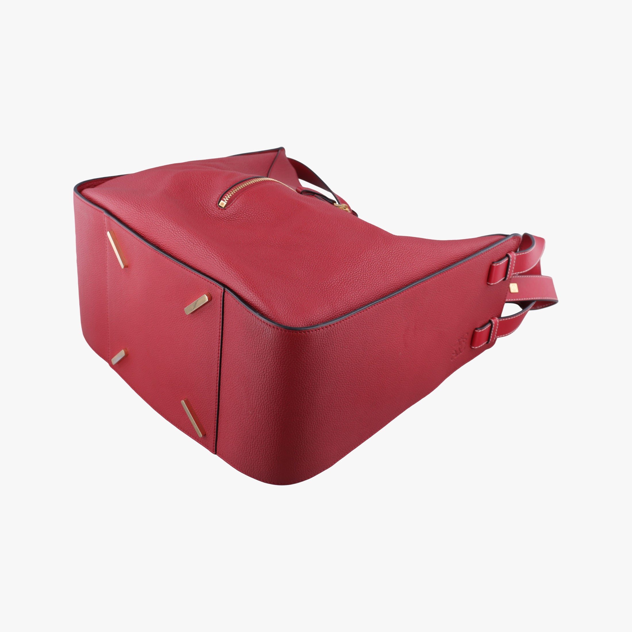 Pre-owned Loewe Hammock Burgundy Leather  shoulderbag | stylenewstar
