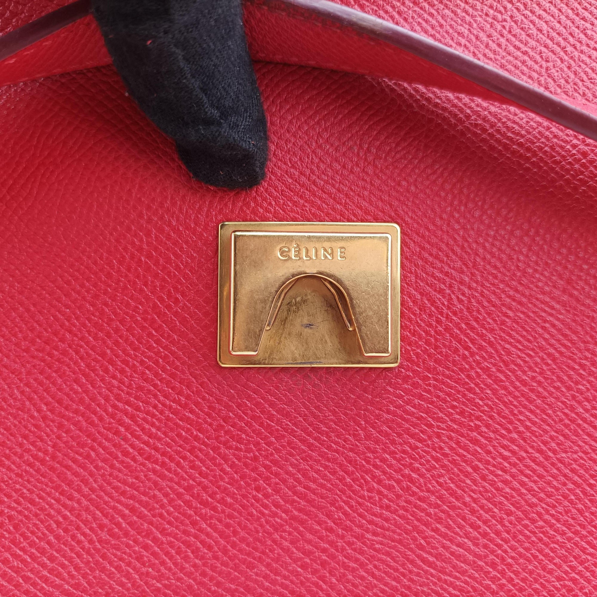 Pre-owned Celine Belt Mini Red Leather  shoulderbag | stylenewstar