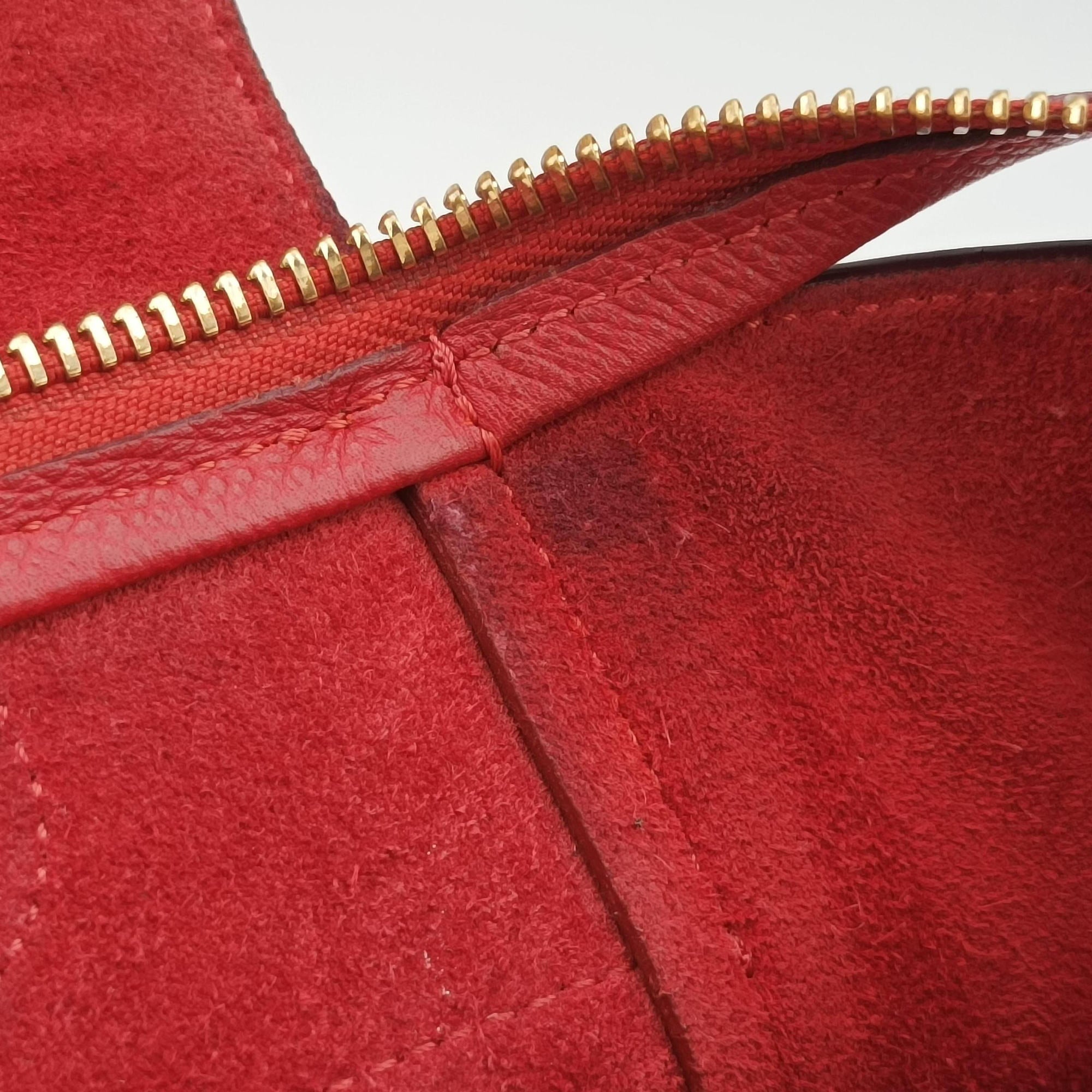 Pre-owned Celine Belt Mini Red Leather  shoulderbag | stylenewstar