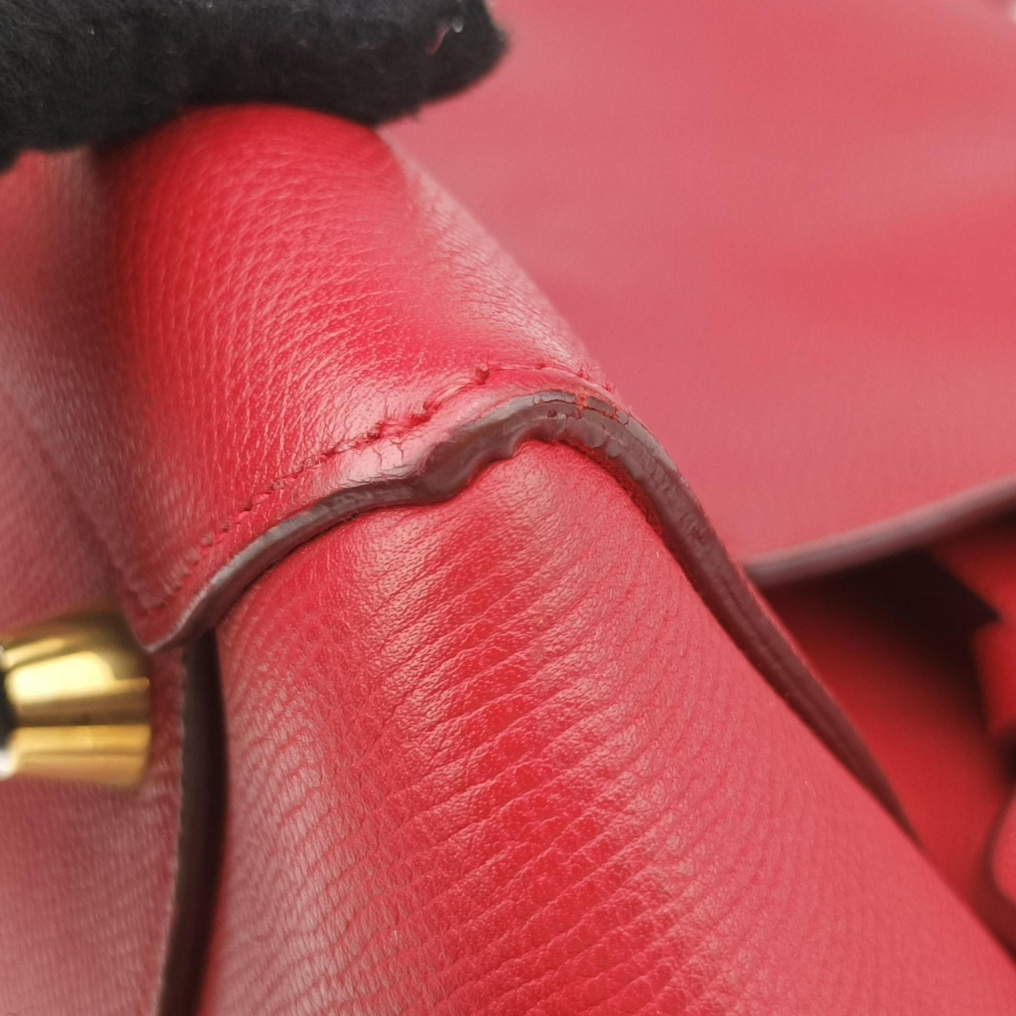 Pre-owned Celine Belt Mini Red Leather  shoulderbag | stylenewstar