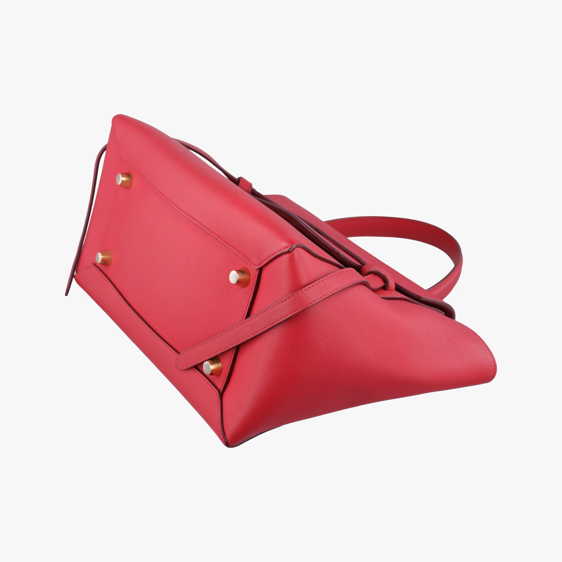 Pre-owned Celine Belt Mini Red Leather  shoulderbag | stylenewstar
