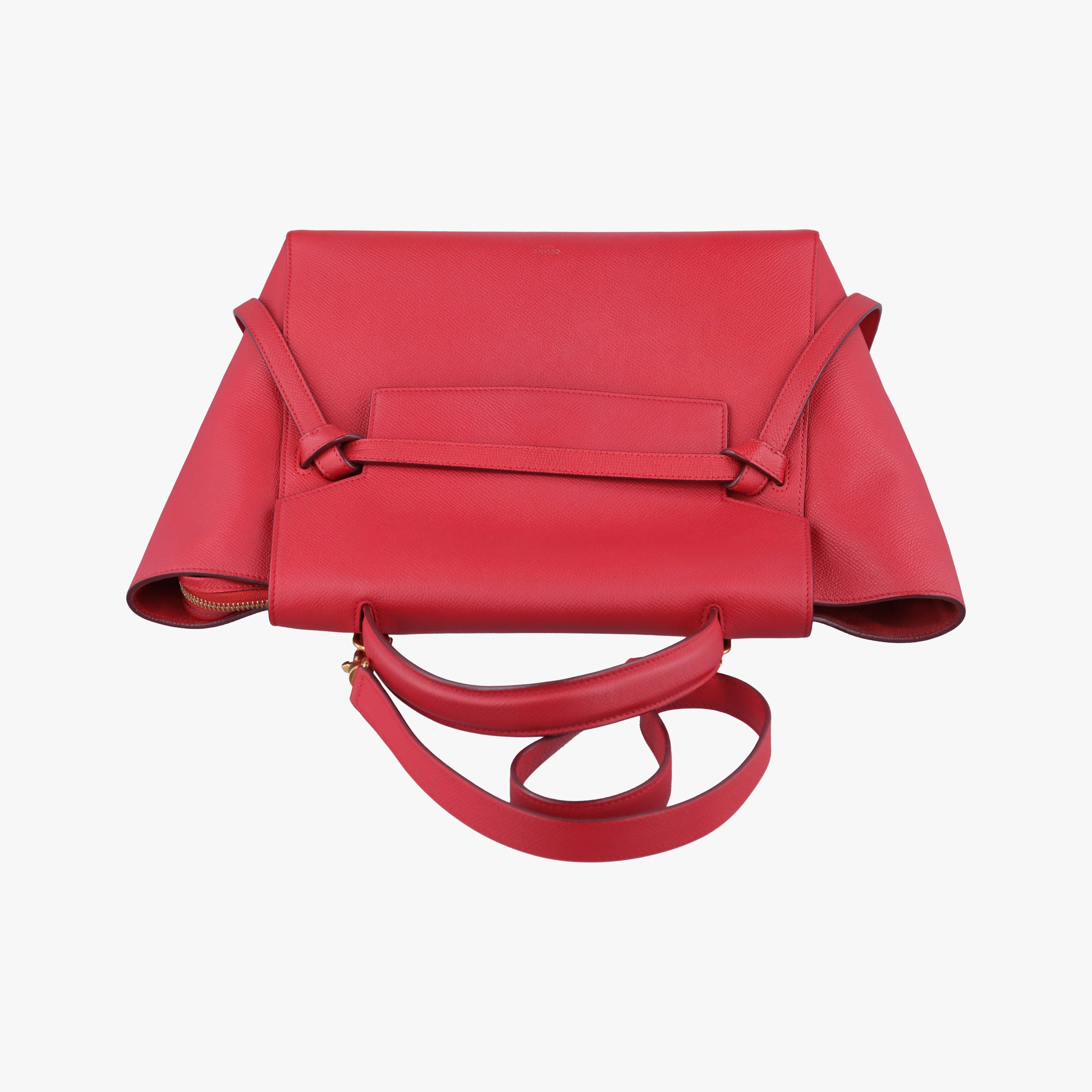 Pre-owned Celine Belt Mini Red Leather  shoulderbag | stylenewstar