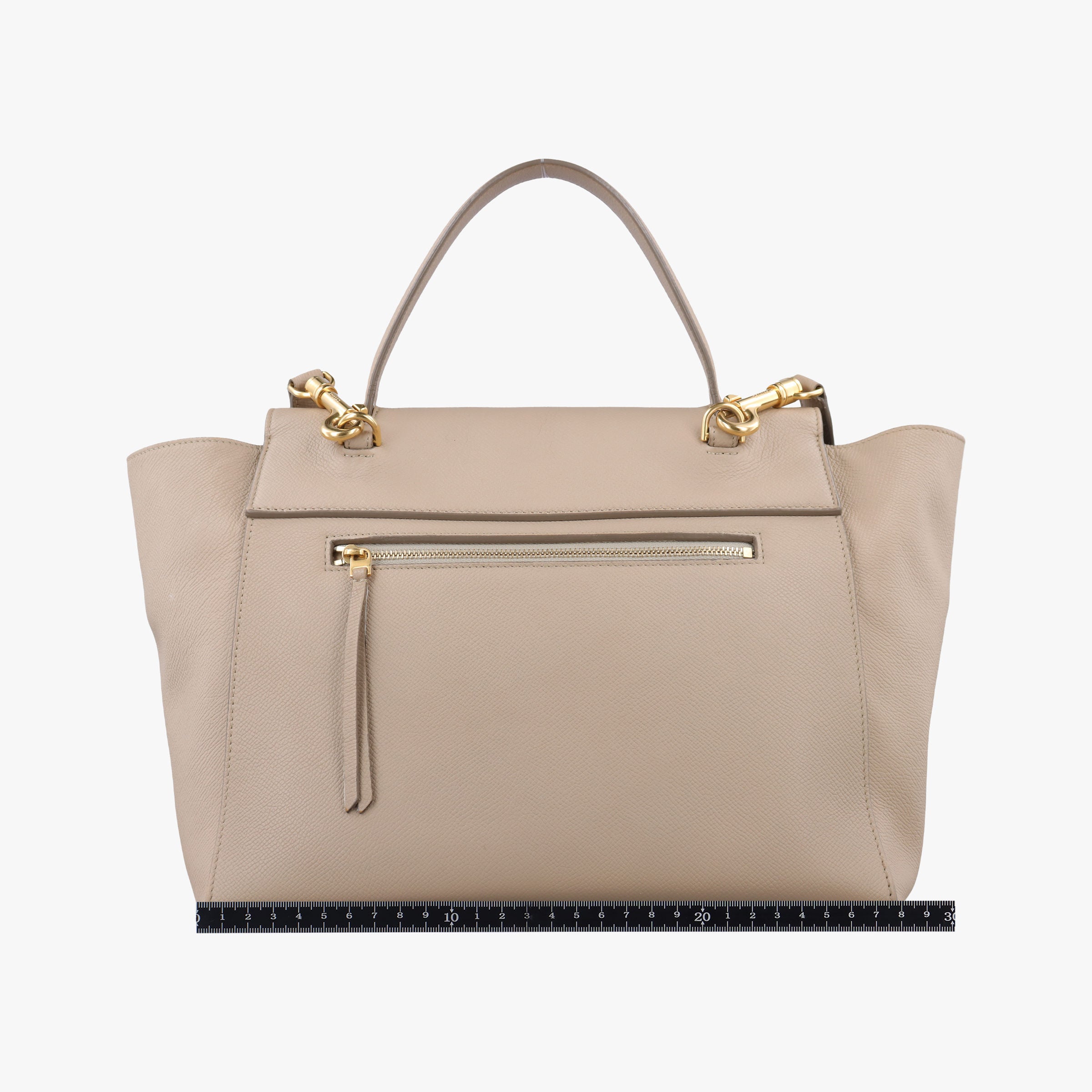 Pre-owned Celine Belt Mini Beige Leather  shoulderbag | stylenewstar