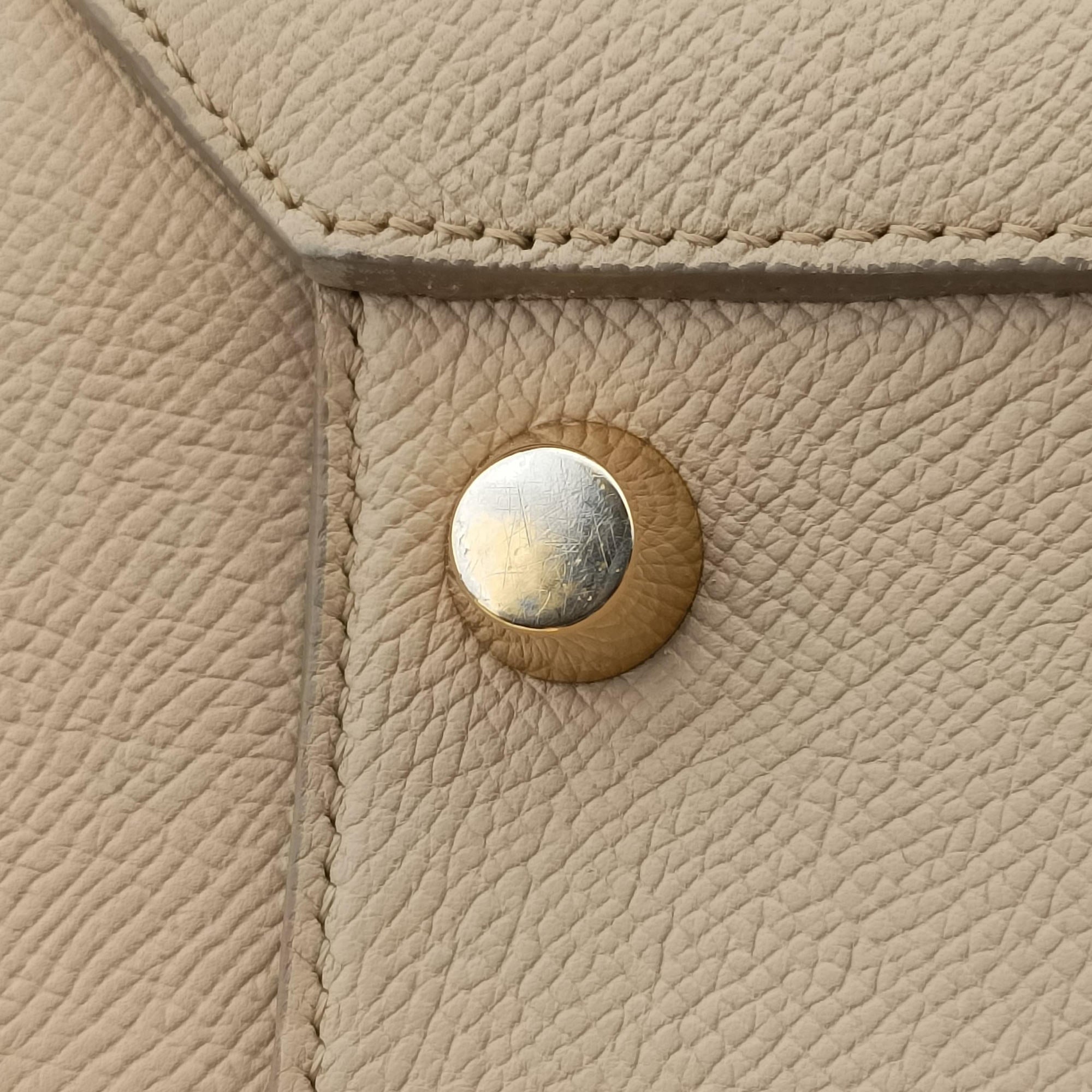 Pre-owned Celine Belt Mini Beige Leather  shoulderbag | stylenewstar