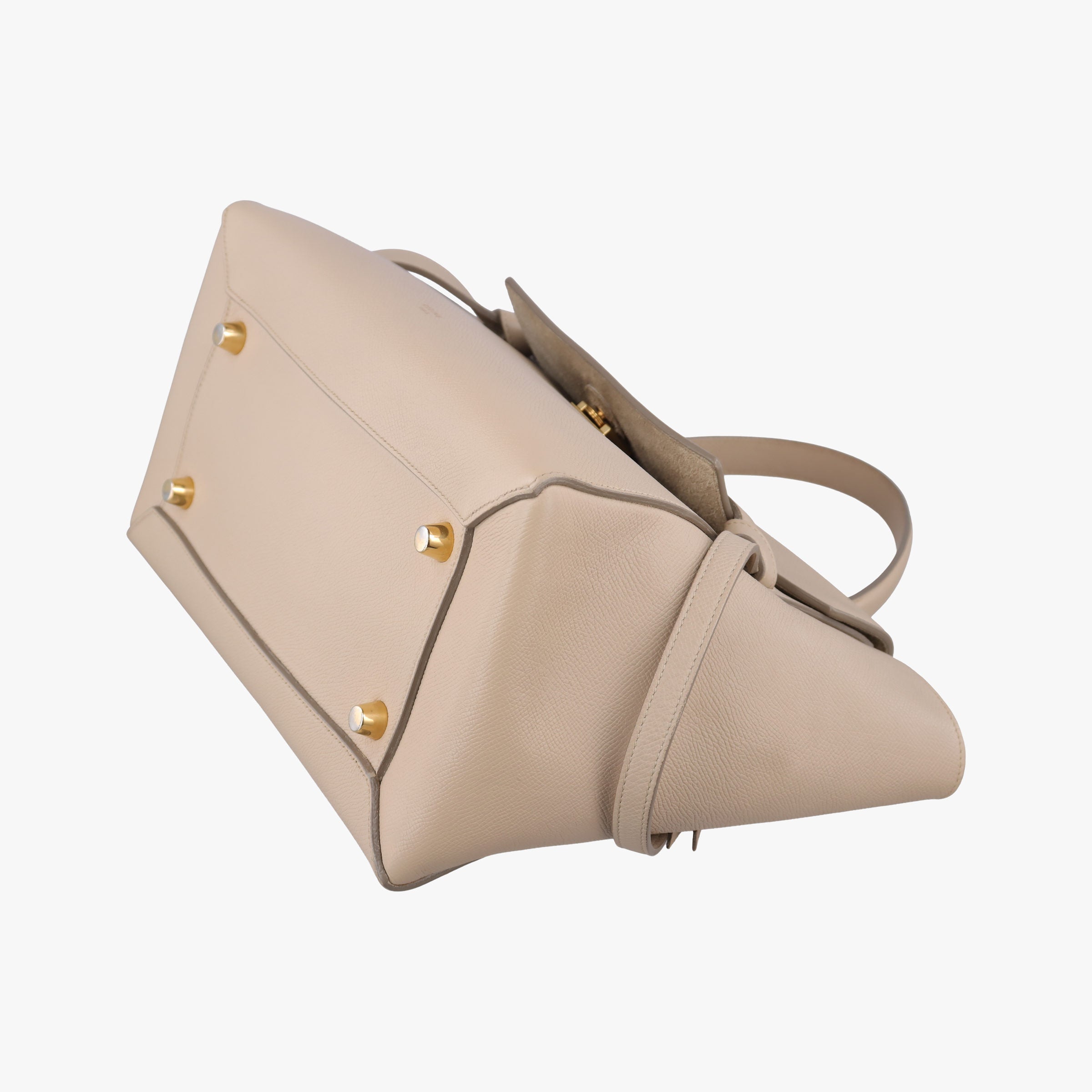 Pre-owned Celine Belt Mini Beige Leather  shoulderbag | stylenewstar