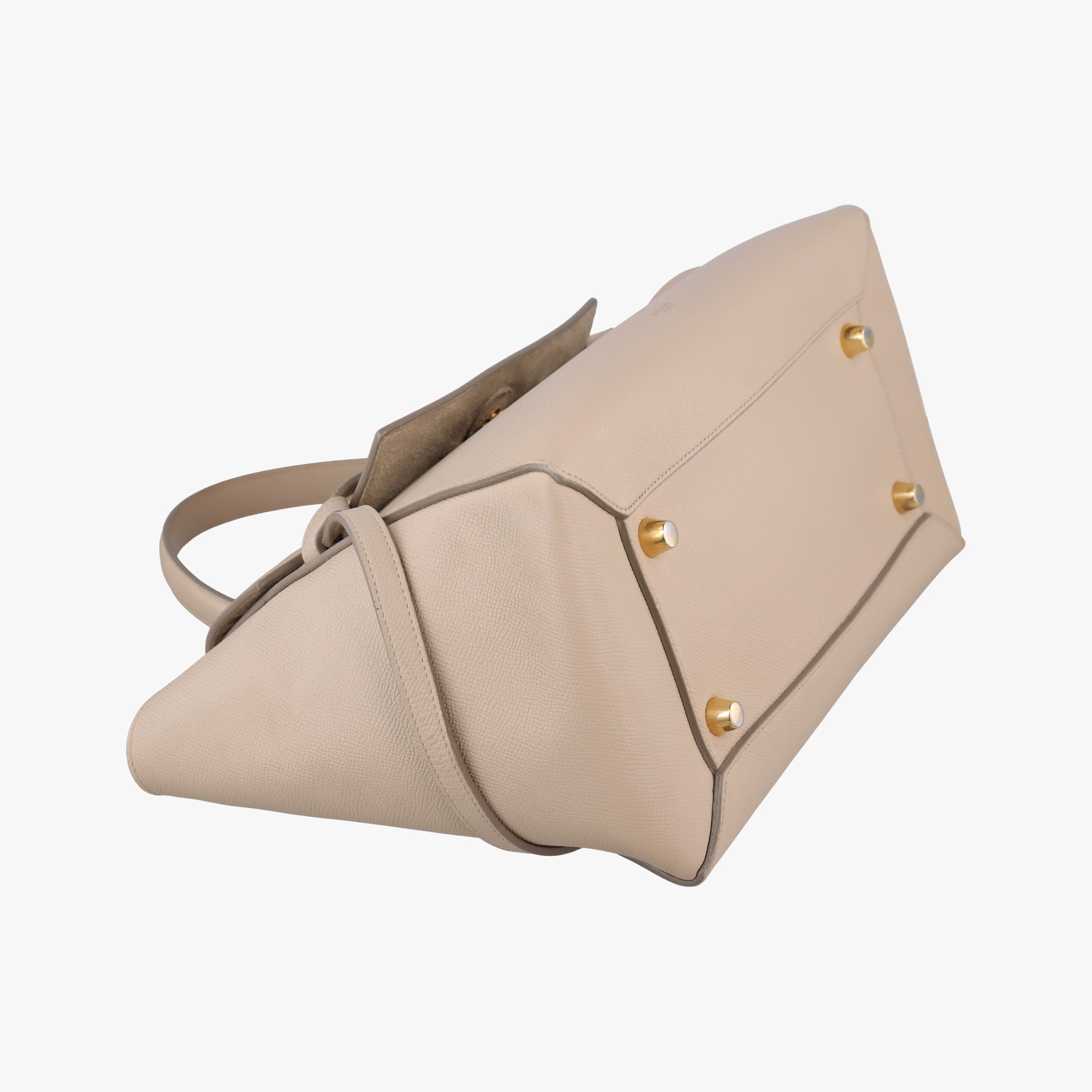 Pre-owned Celine Belt Mini Beige Leather  shoulderbag | stylenewstar