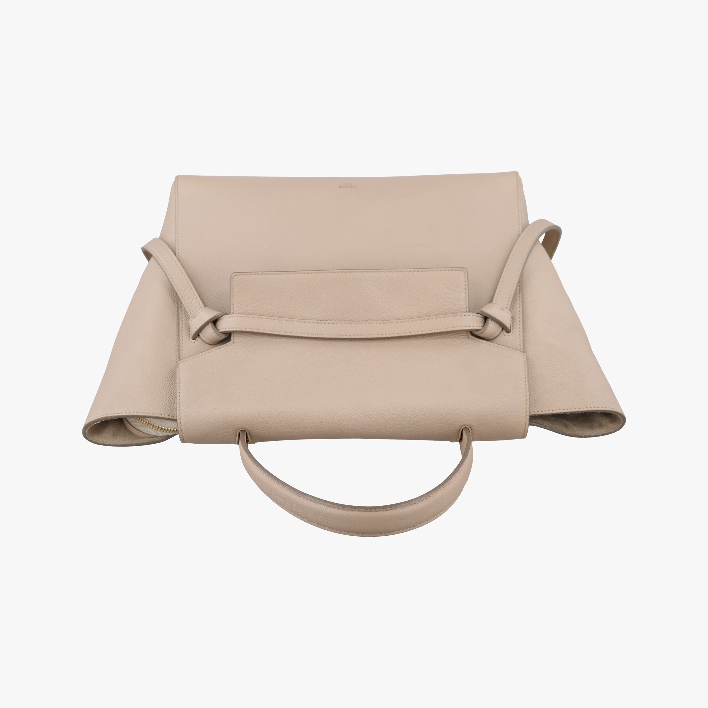 Pre-owned Celine Belt Mini Beige Leather  shoulderbag | stylenewstar