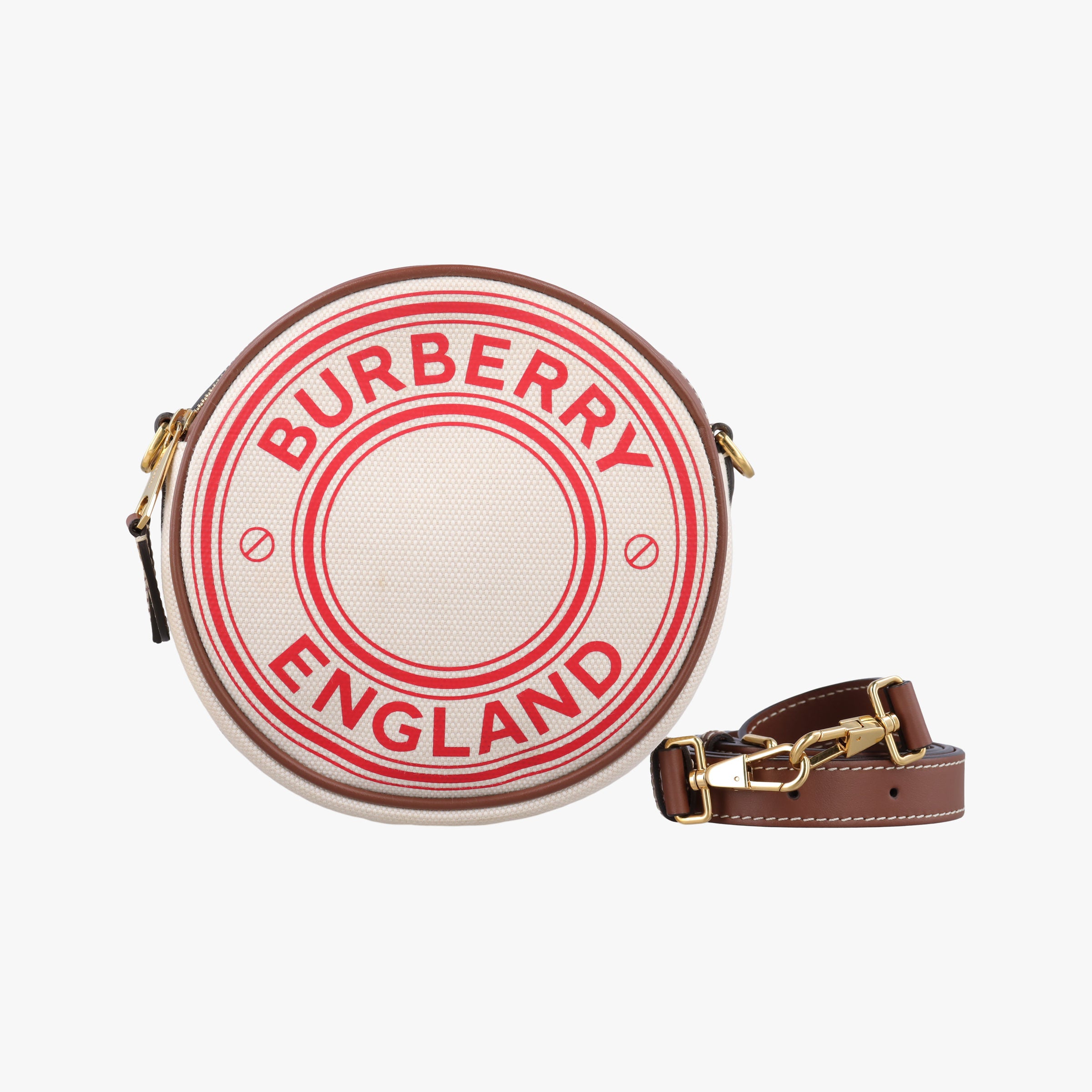 Pre-owned Burberry LOUISE Beige × Brown Canvas×Leather  shoulderbag | stylenewstar