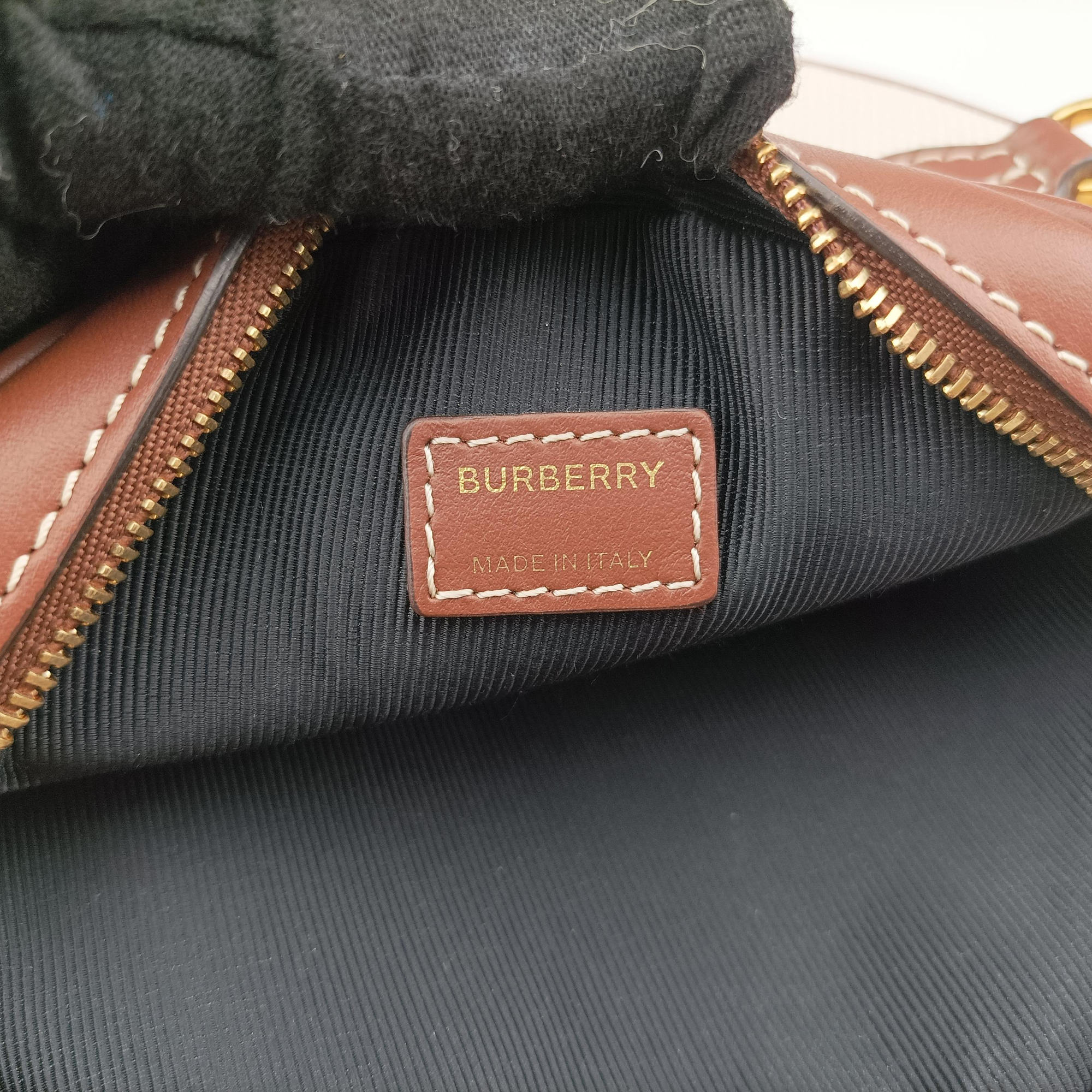 Pre-owned Burberry LOUISE Beige × Brown Canvas×Leather  shoulderbag | stylenewstar