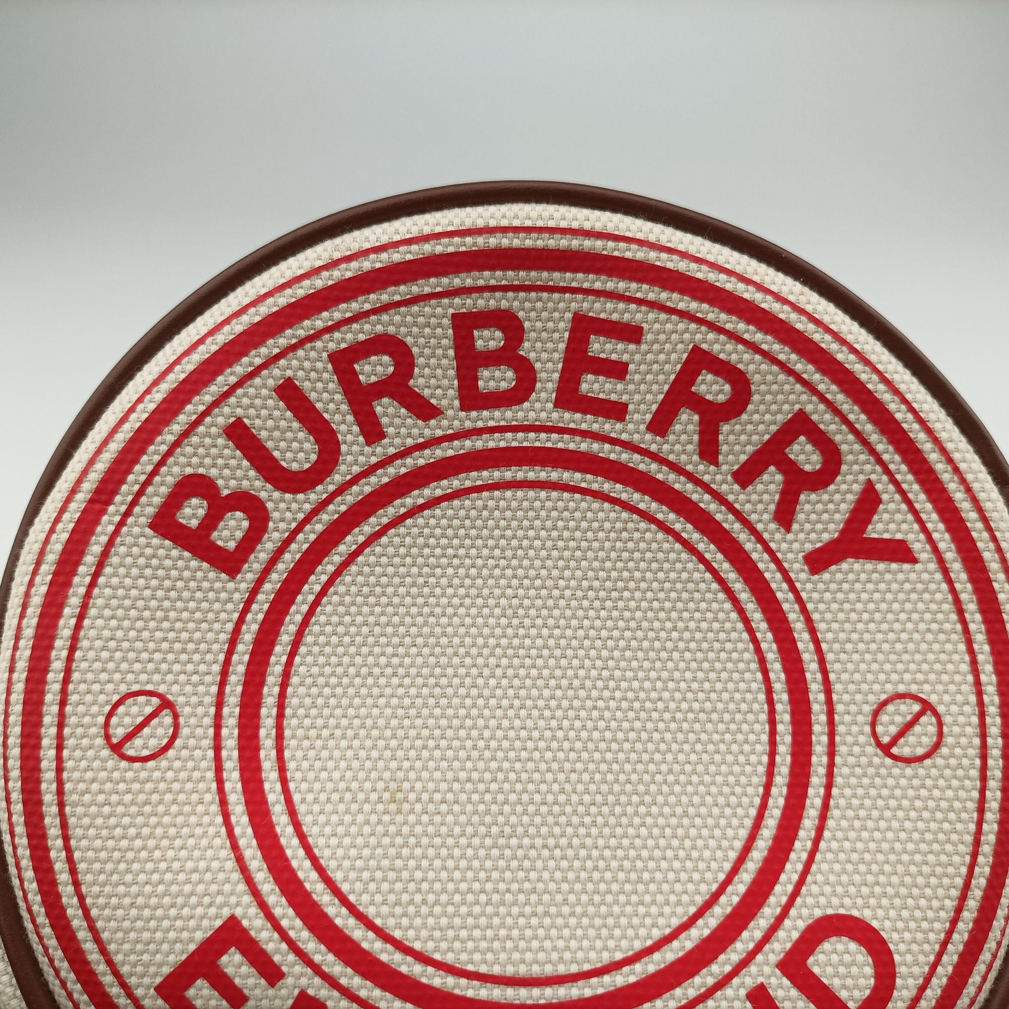 Pre-owned Burberry LOUISE Beige × Brown Canvas×Leather  shoulderbag | stylenewstar