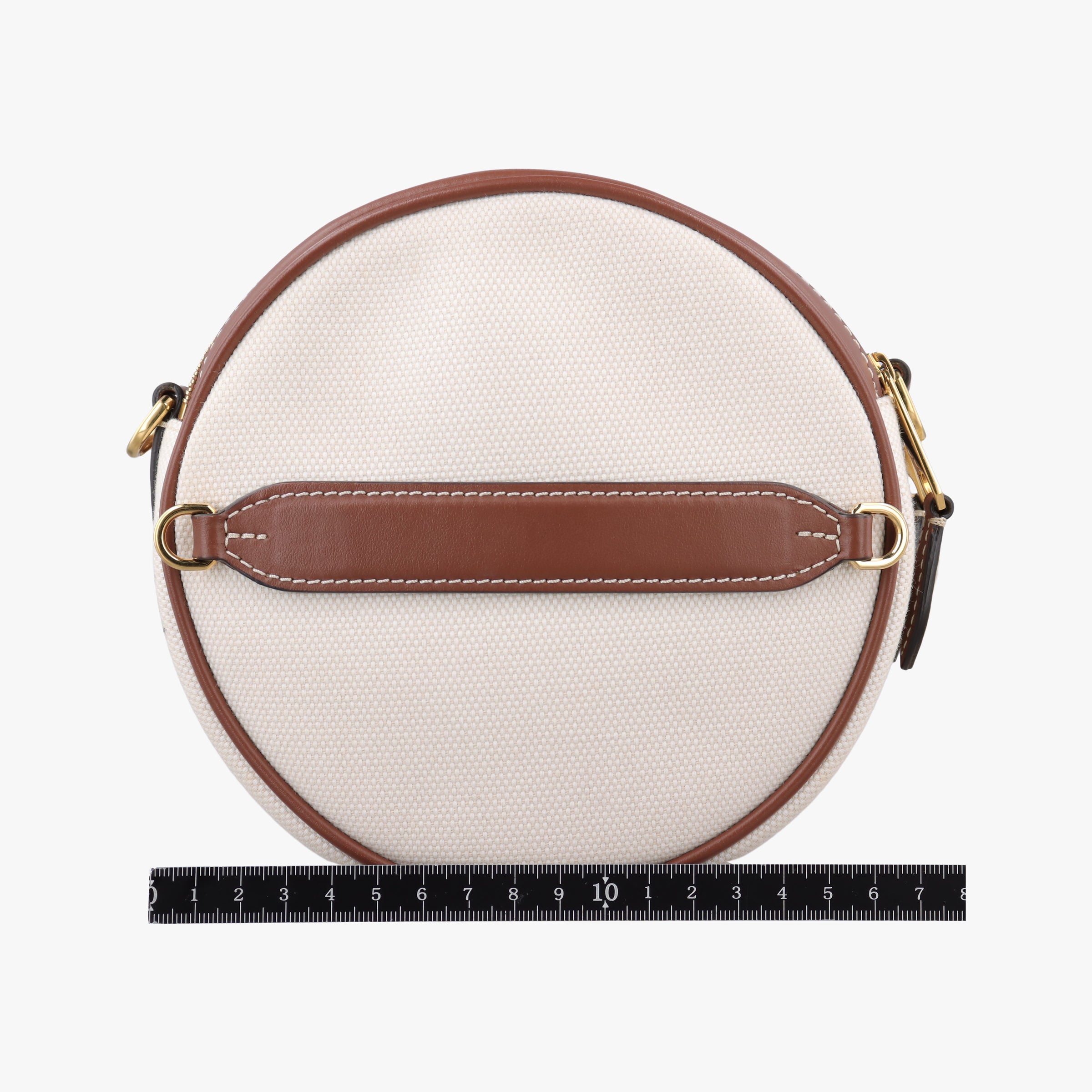 Pre-owned Burberry LOUISE Beige × Brown Canvas×Leather  shoulderbag | stylenewstar