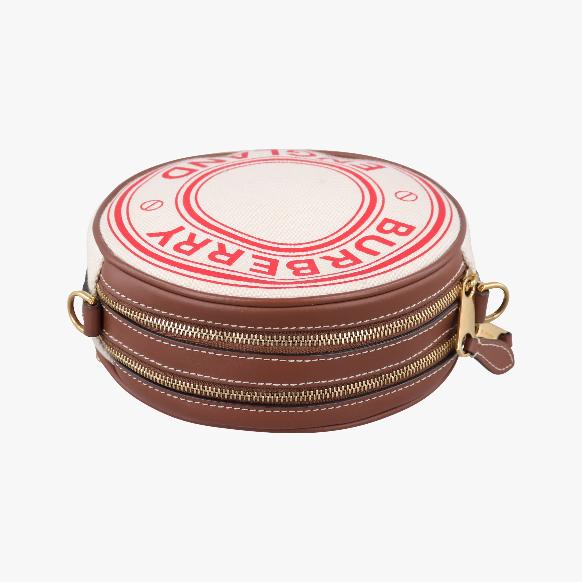 Pre-owned Burberry LOUISE Beige × Brown Canvas×Leather  shoulderbag | stylenewstar