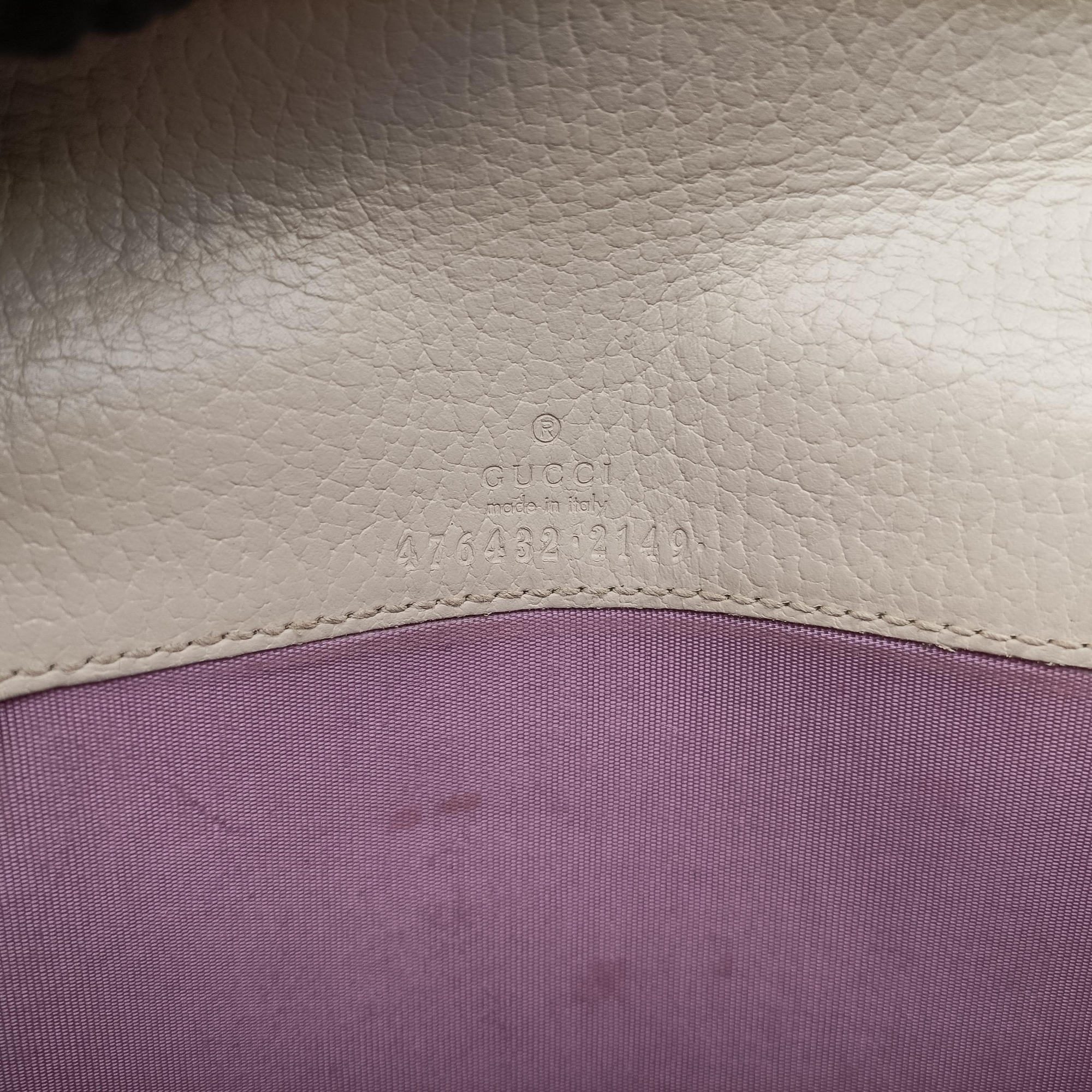 Secondhand Gucci Dionysus White Leather 476432 shoulderbag | stylenewstar
