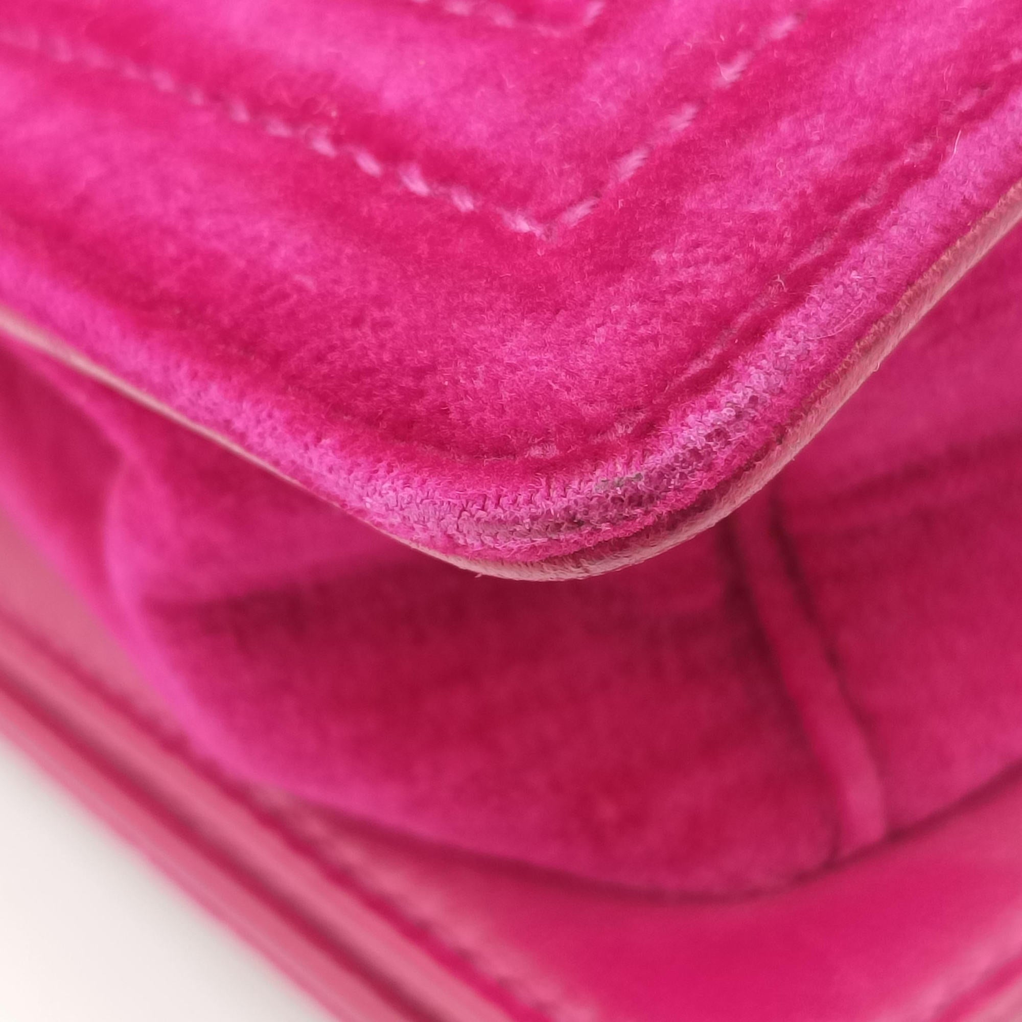 Pre-owned Chanel BOY CHANEL Rose velour A67416 shoulderbag | stylenewstar