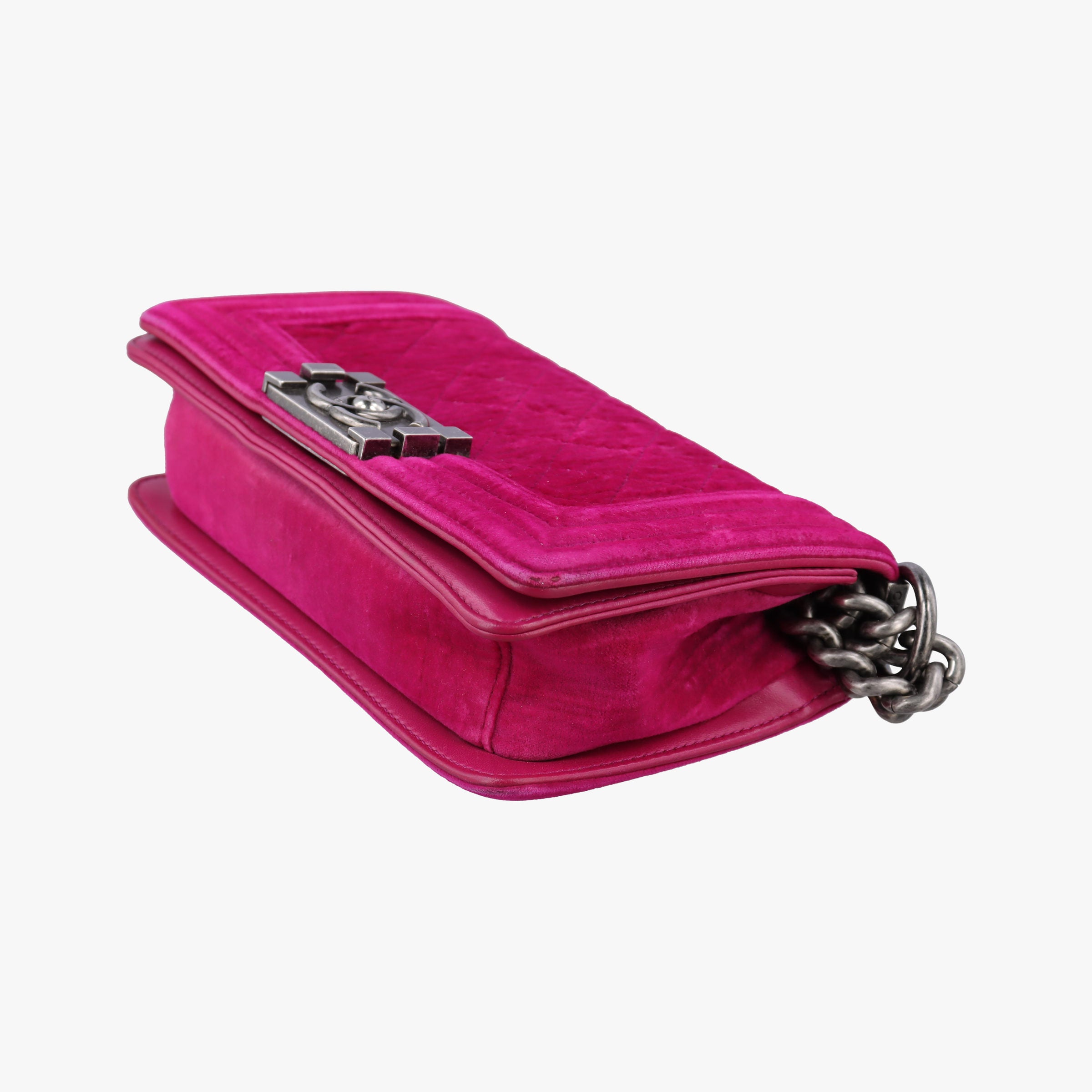 Pre-owned Chanel BOY CHANEL Rose velour A67416 shoulderbag | stylenewstar