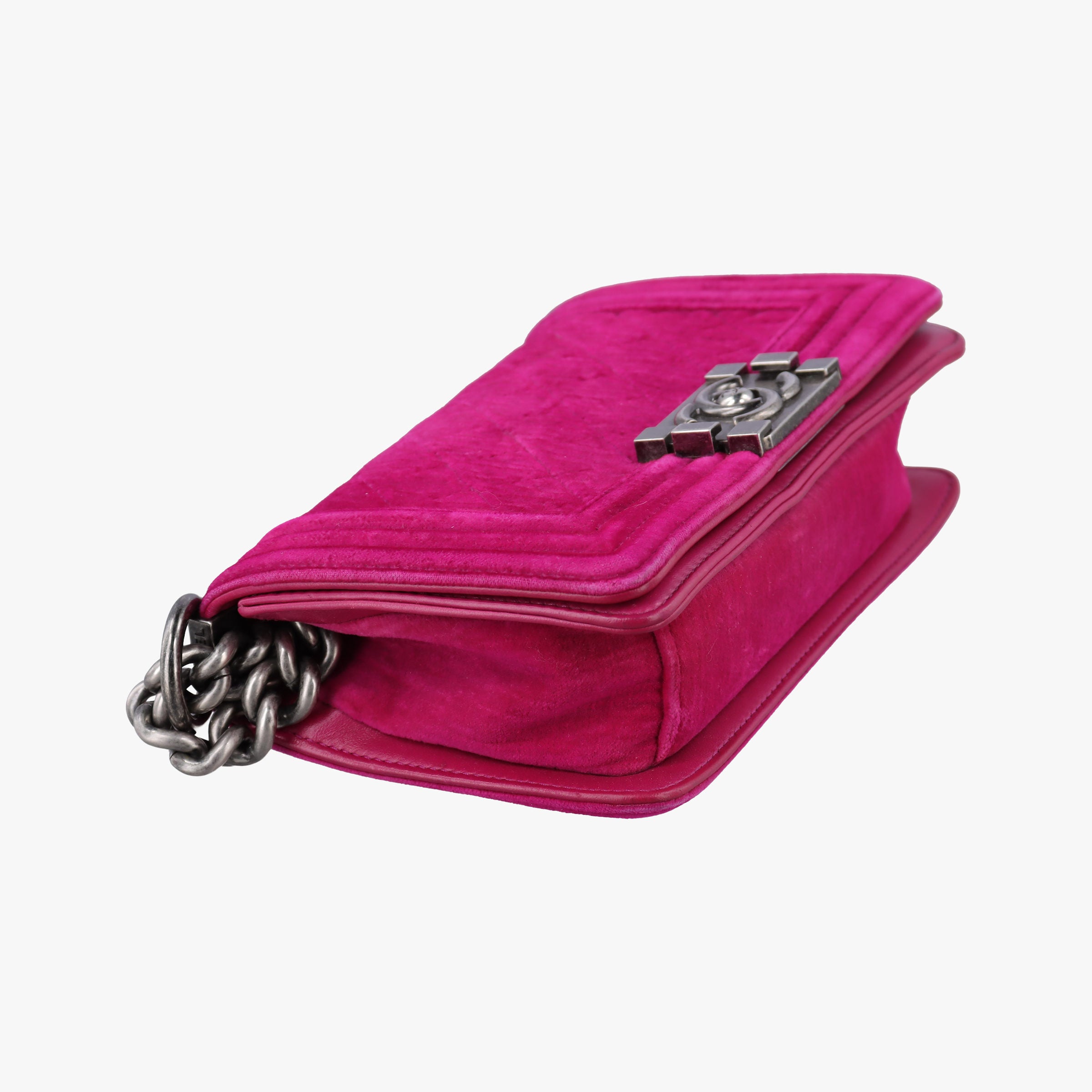 Pre-owned Chanel BOY CHANEL Rose velour A67416 shoulderbag | stylenewstar