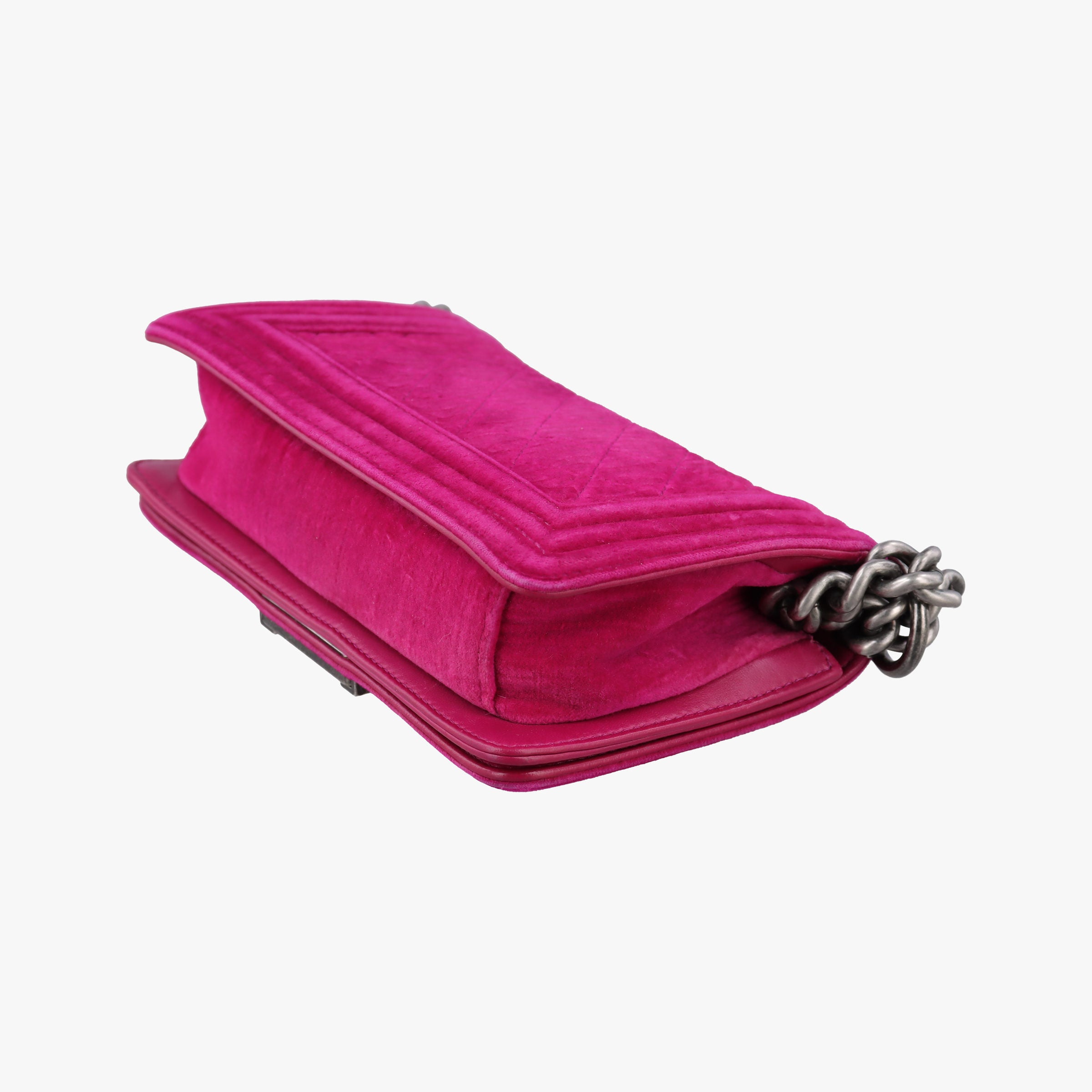 Pre-owned Chanel BOY CHANEL Rose velour A67416 shoulderbag | stylenewstar