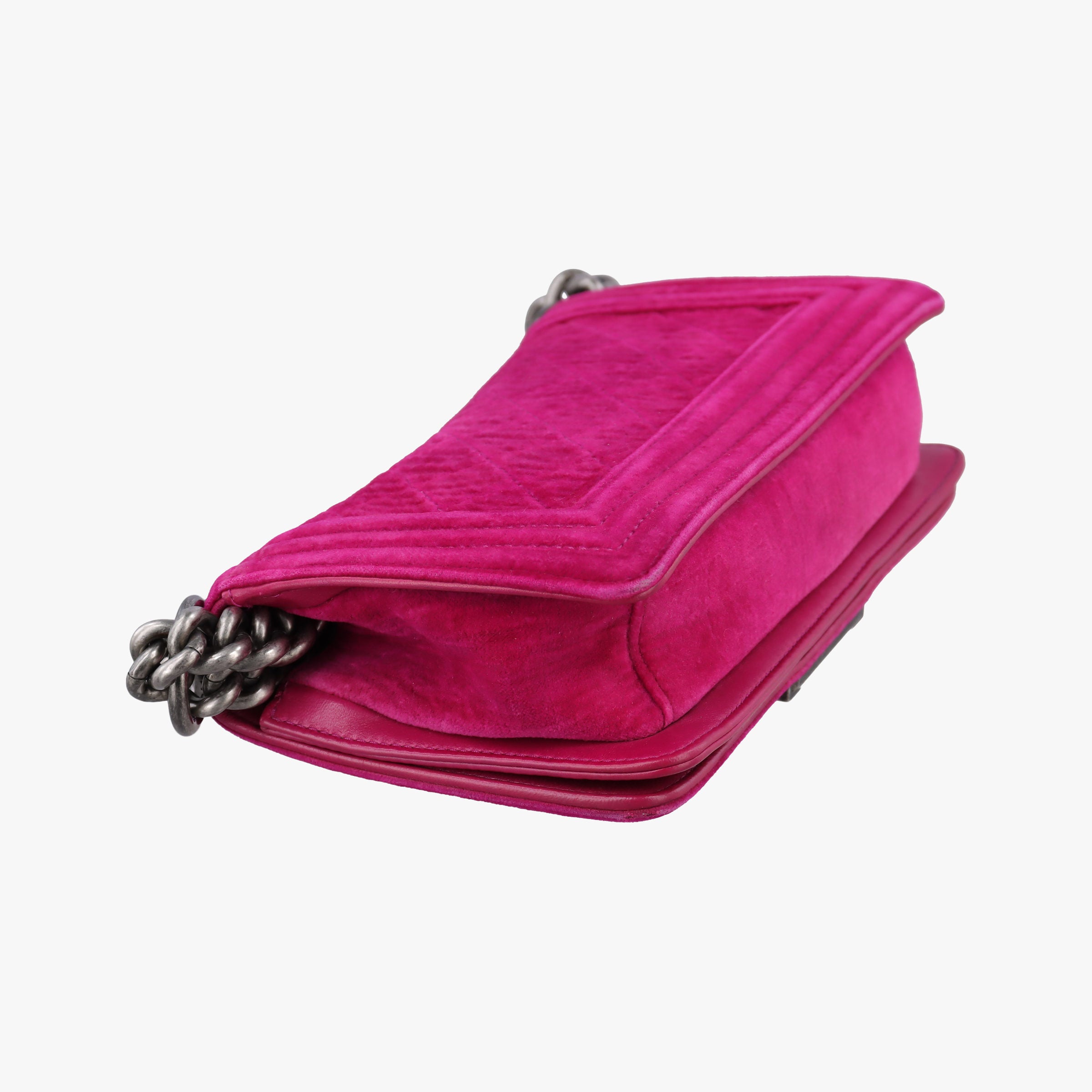 Pre-owned Chanel BOY CHANEL Rose velour A67416 shoulderbag | stylenewstar