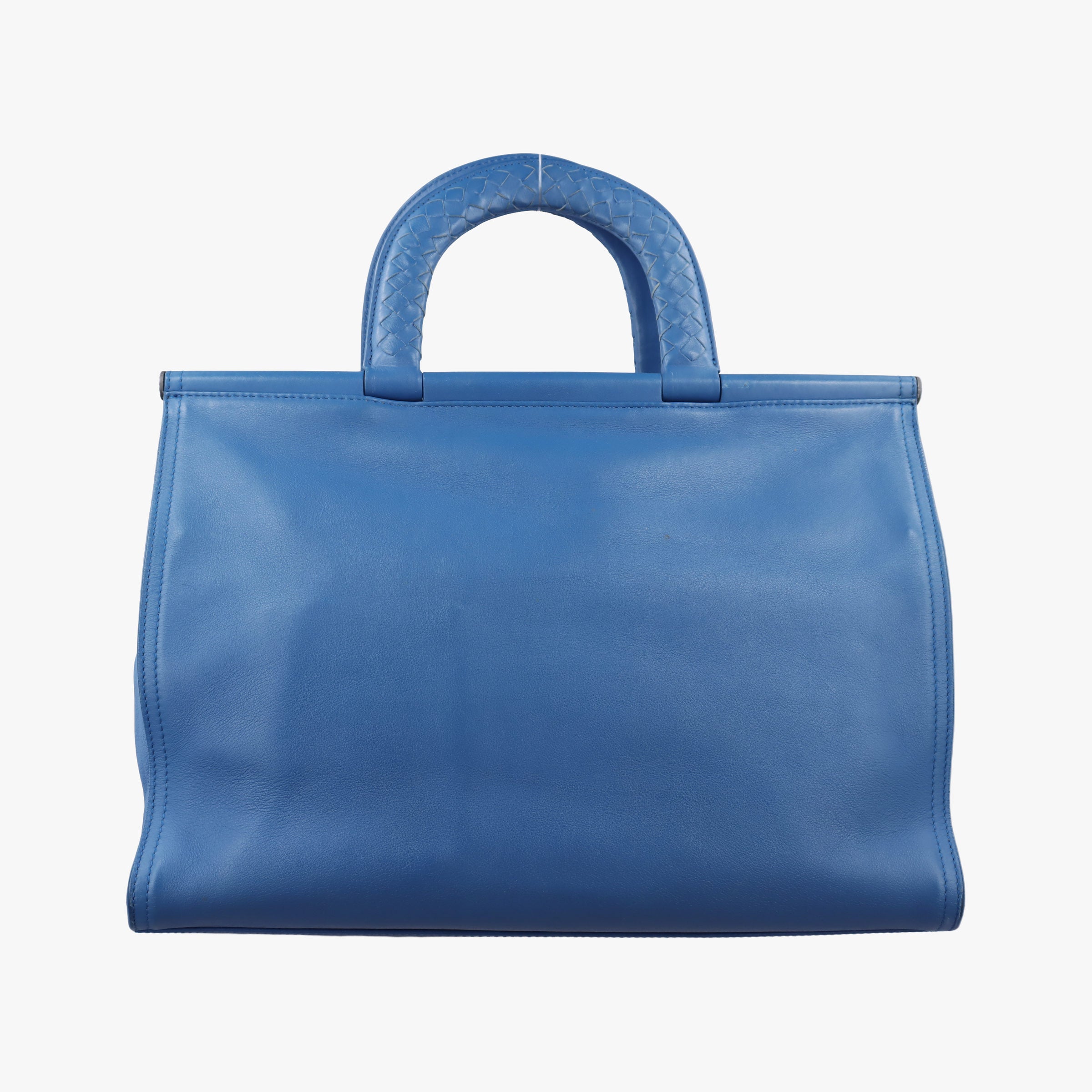 Pre-owned Bottega Veneta Intrecciato Blue lambskin  handbag | stylenewstar