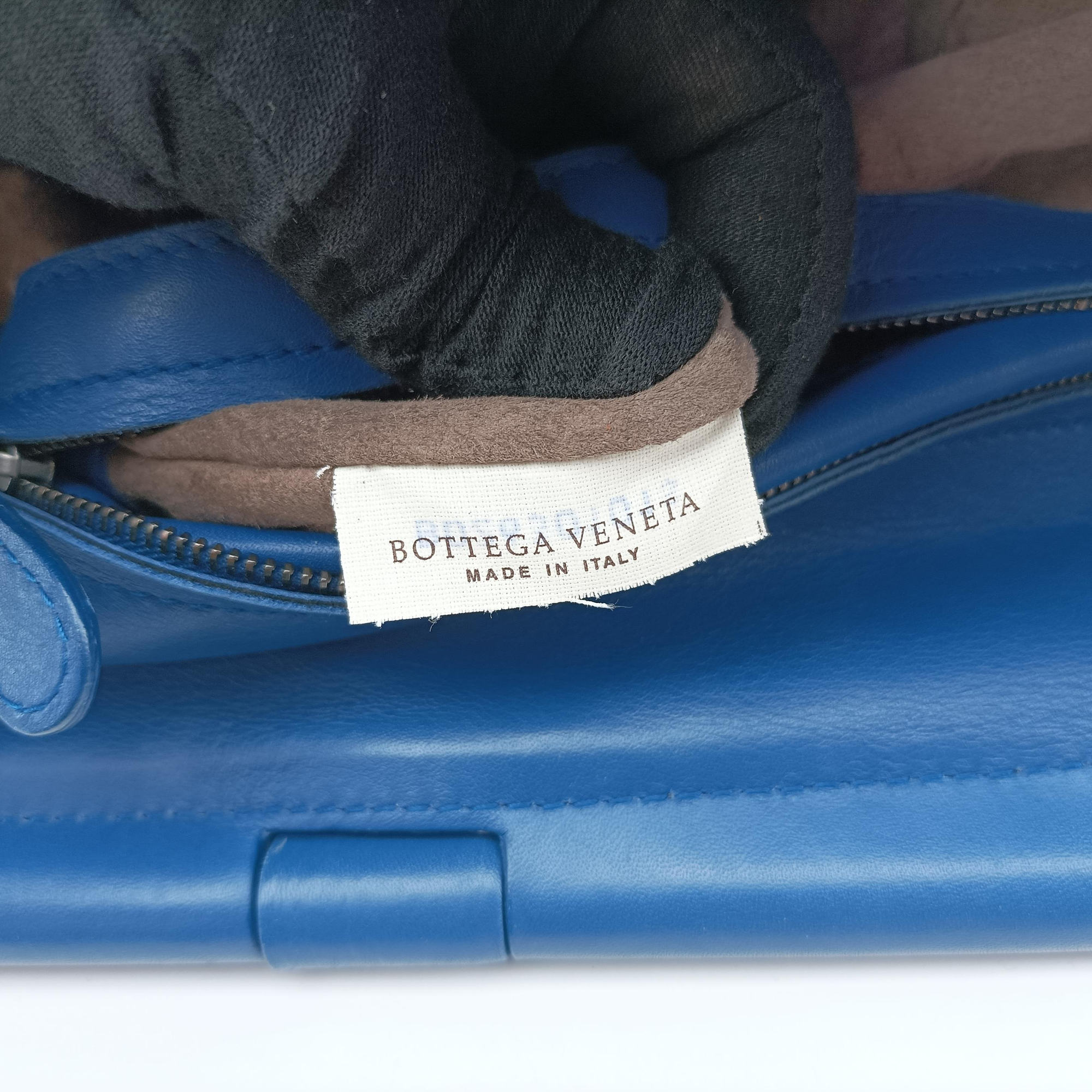 Pre-owned Bottega Veneta Intrecciato Blue lambskin  handbag | stylenewstar