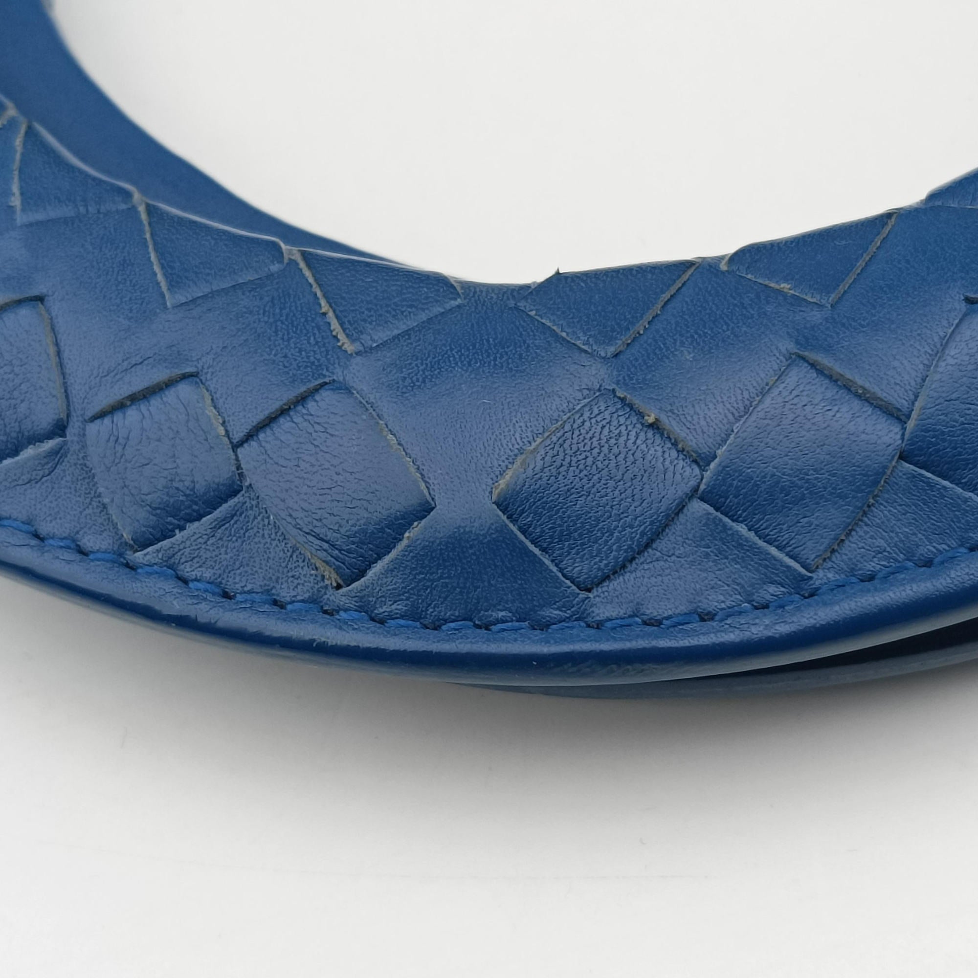 Pre-owned Bottega Veneta Intrecciato Blue lambskin  handbag | stylenewstar