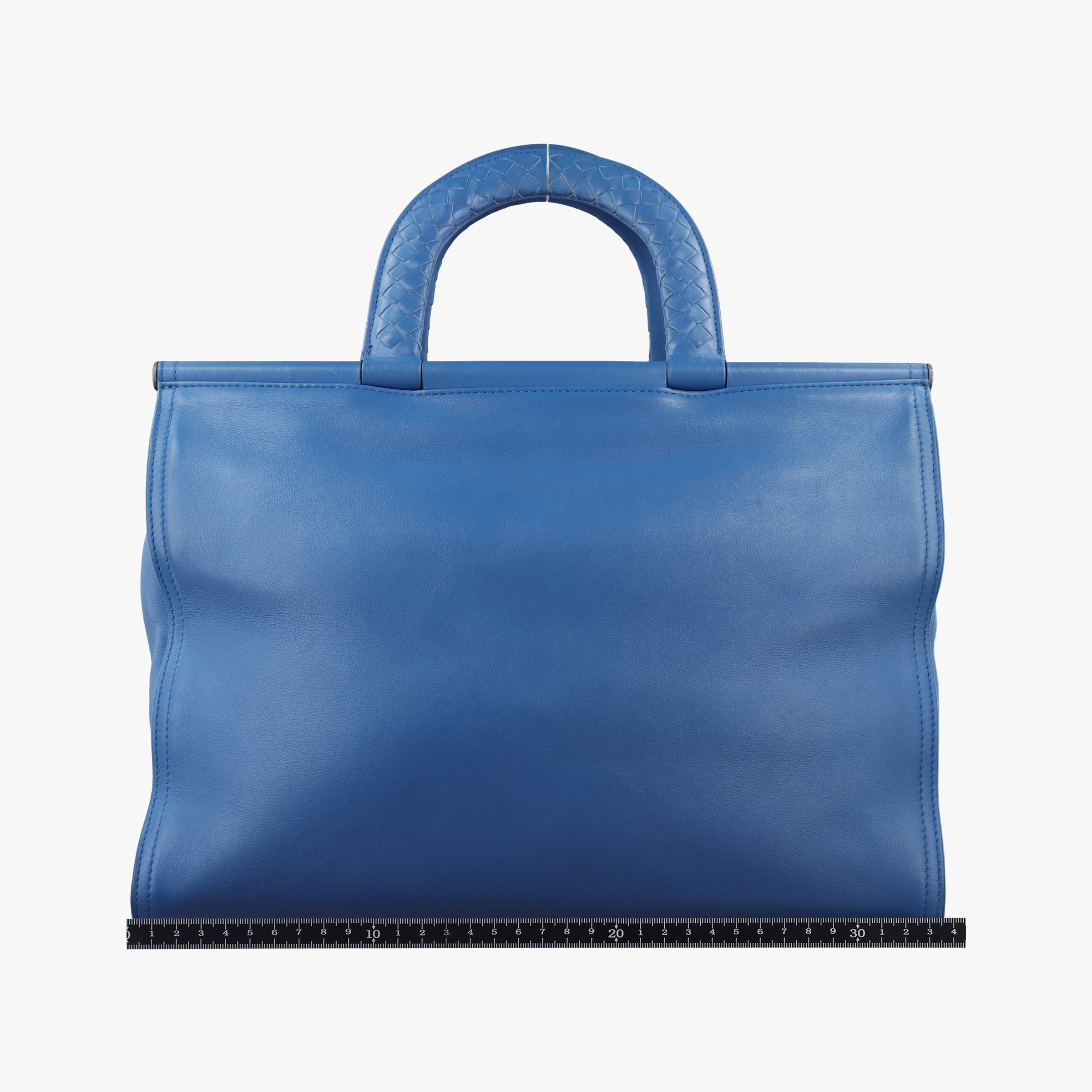 Pre-owned Bottega Veneta Intrecciato Blue lambskin  handbag | stylenewstar