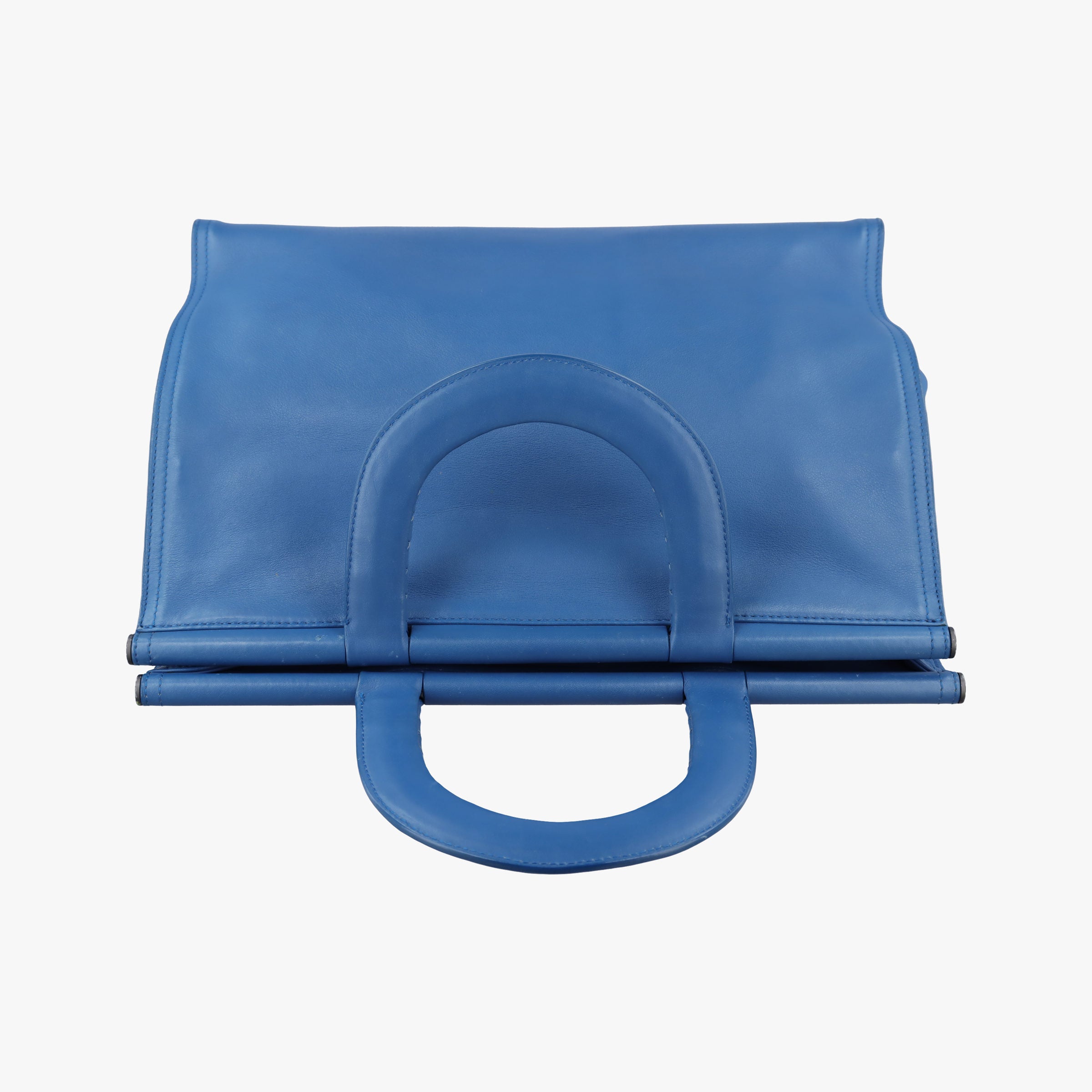 Pre-owned Bottega Veneta Intrecciato Blue lambskin  handbag | stylenewstar
