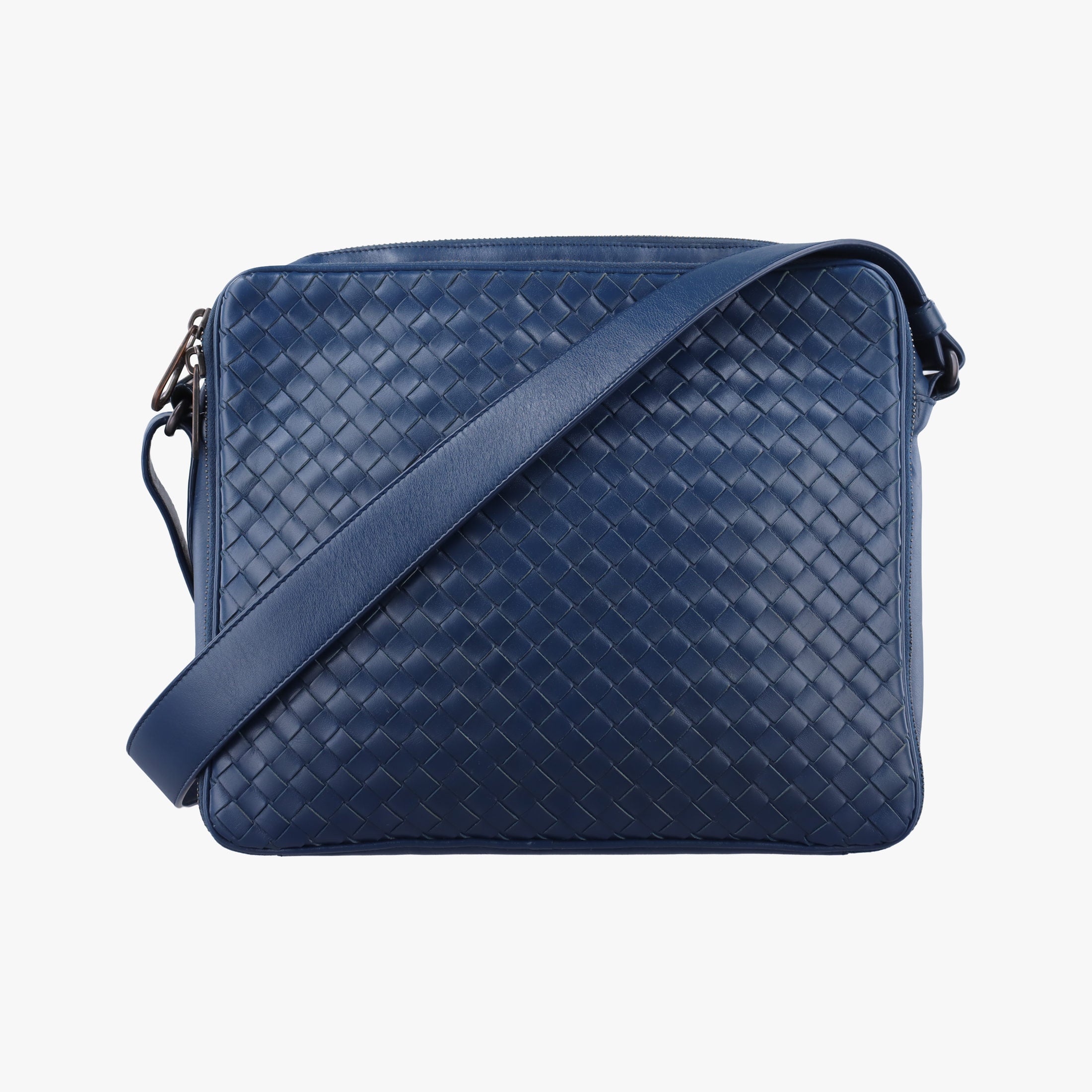 Secondhand Bottega Veneta Intrecciato Navy lambskin  shoulderbag | stylenewstar