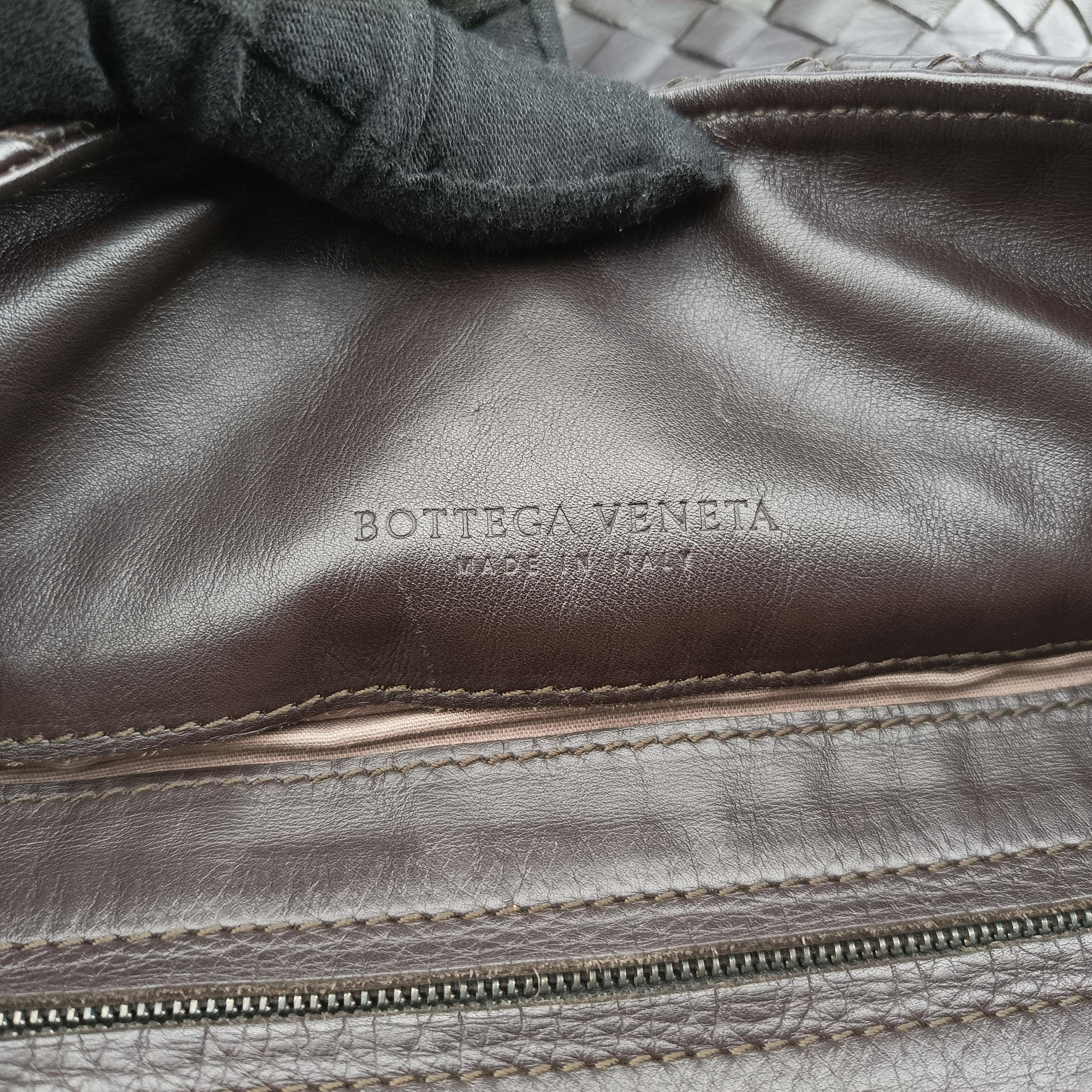 Pre-owned Bottega Veneta Intrecciato Brown lambskin  shoulderbag | stylenewstar
