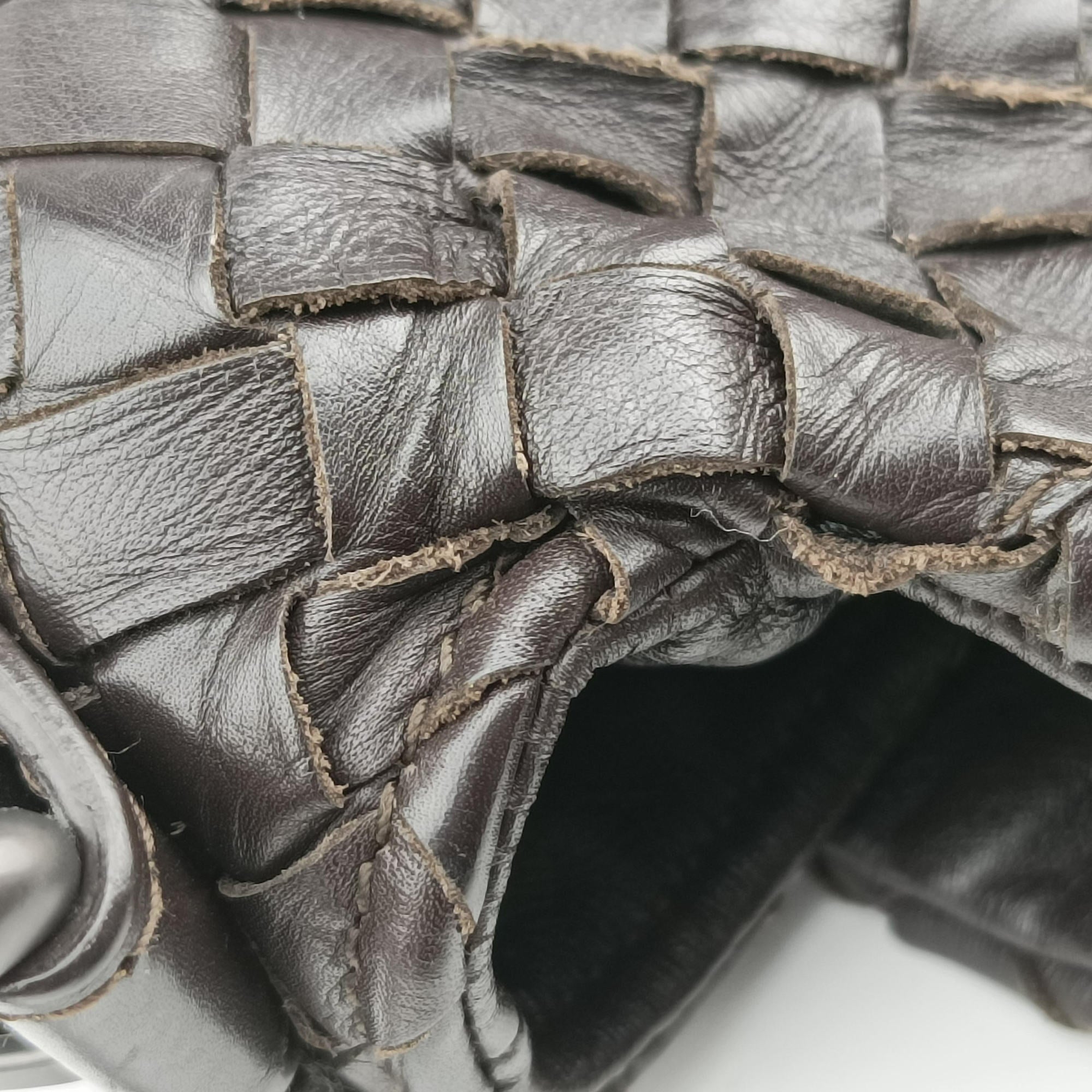 Pre-owned Bottega Veneta Intrecciato Brown lambskin  shoulderbag | stylenewstar