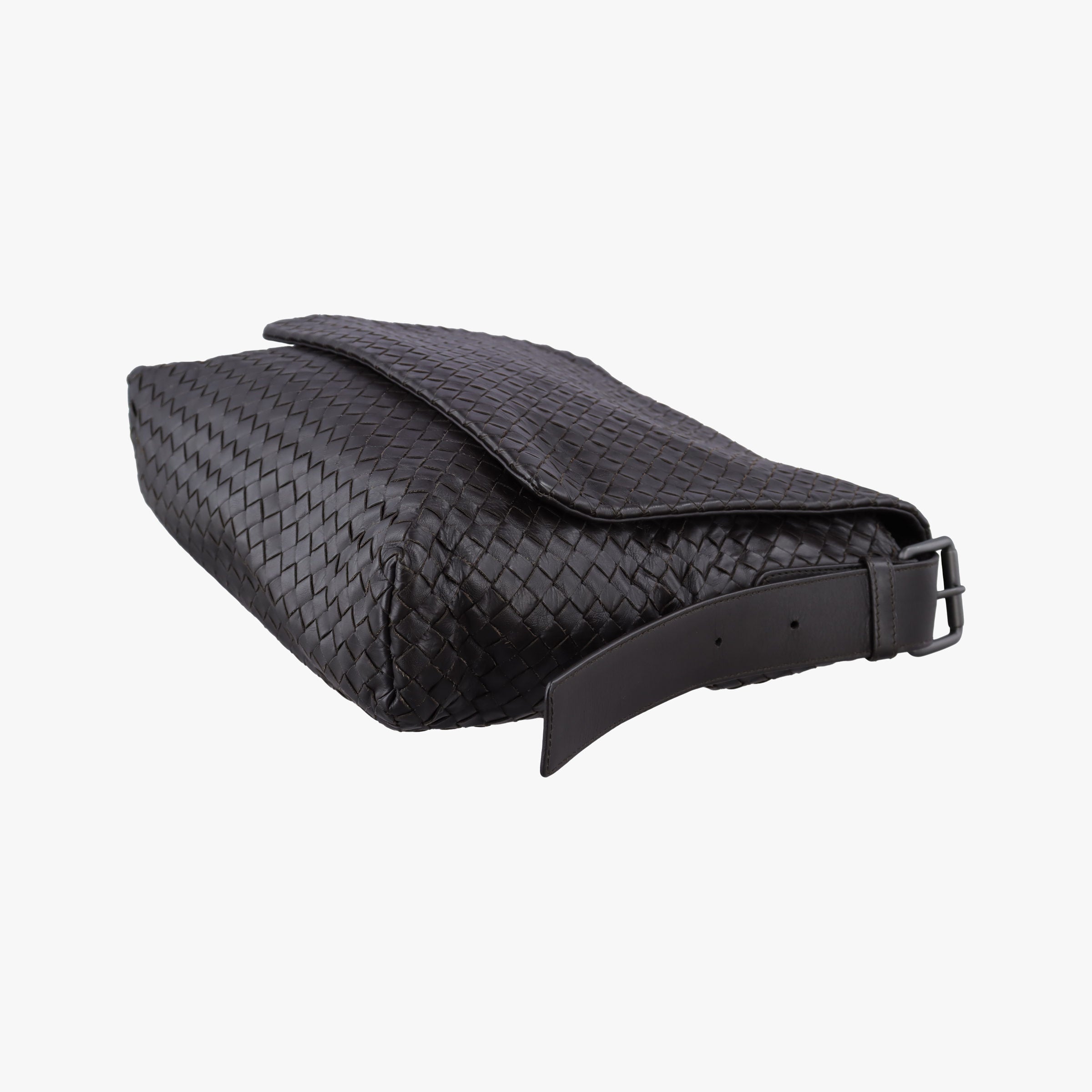 Pre-owned Bottega Veneta Intrecciato Brown lambskin  shoulderbag | stylenewstar