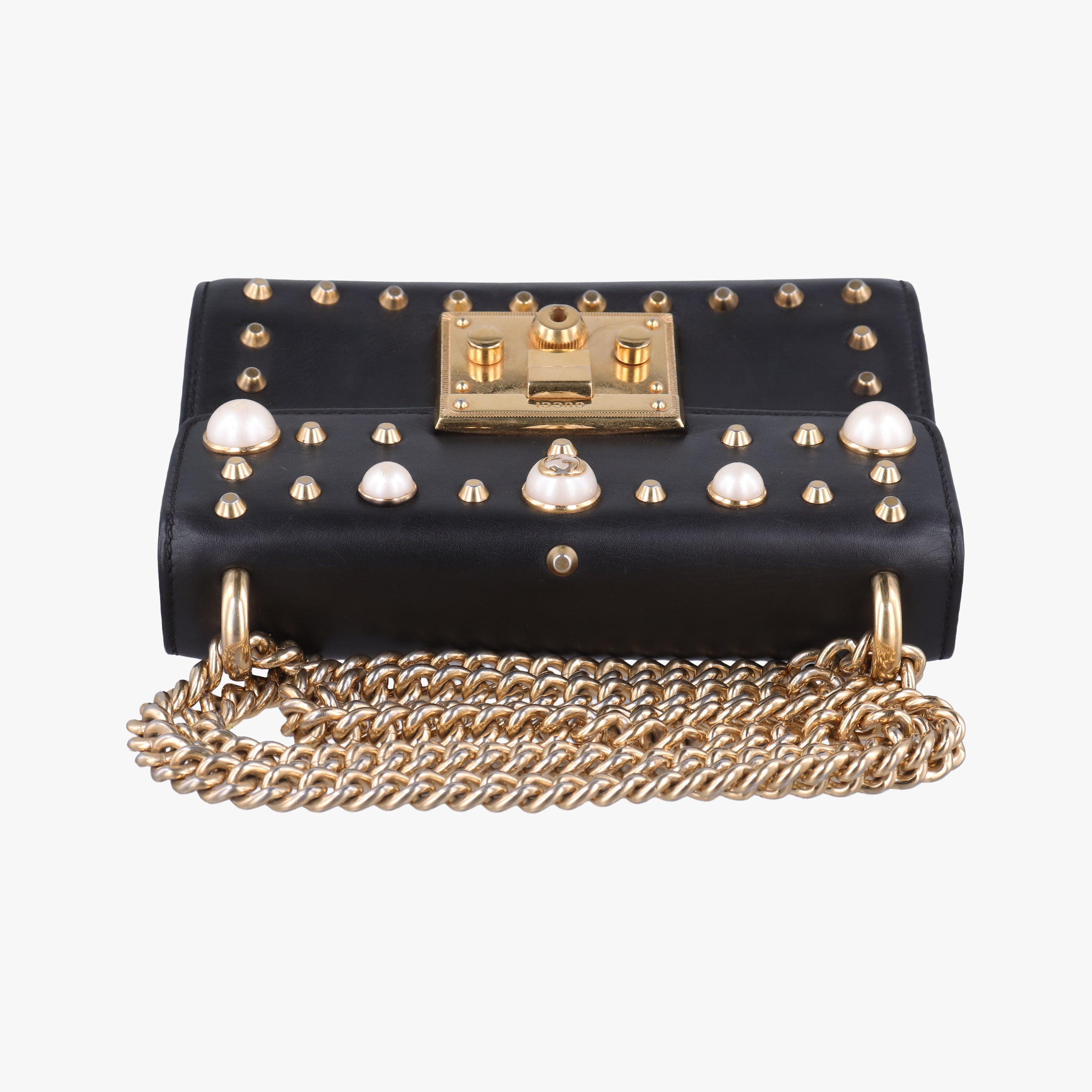 Pre-owned Gucci Padlock Black Leather 432182 shoulderbag | stylenewstar