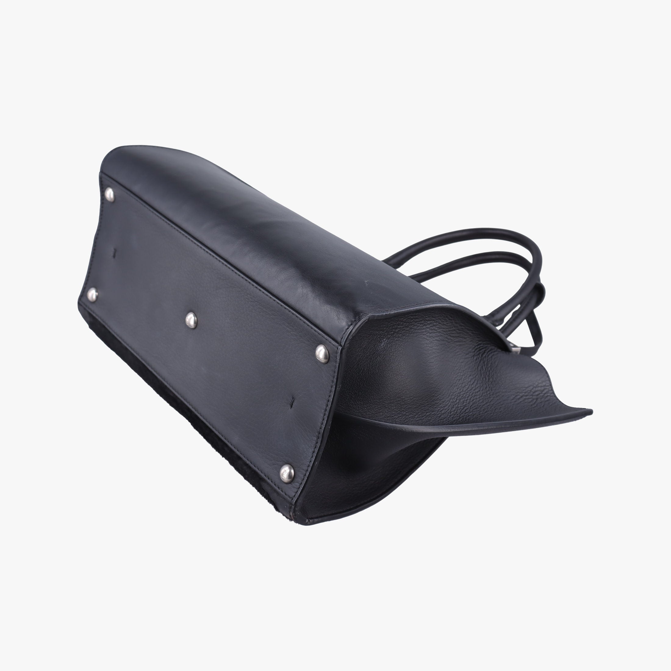 Vintage Fendi Troyage Trois Jours Black Leather  × ponyhair 8BH279 shoulderbag | stylenewstar