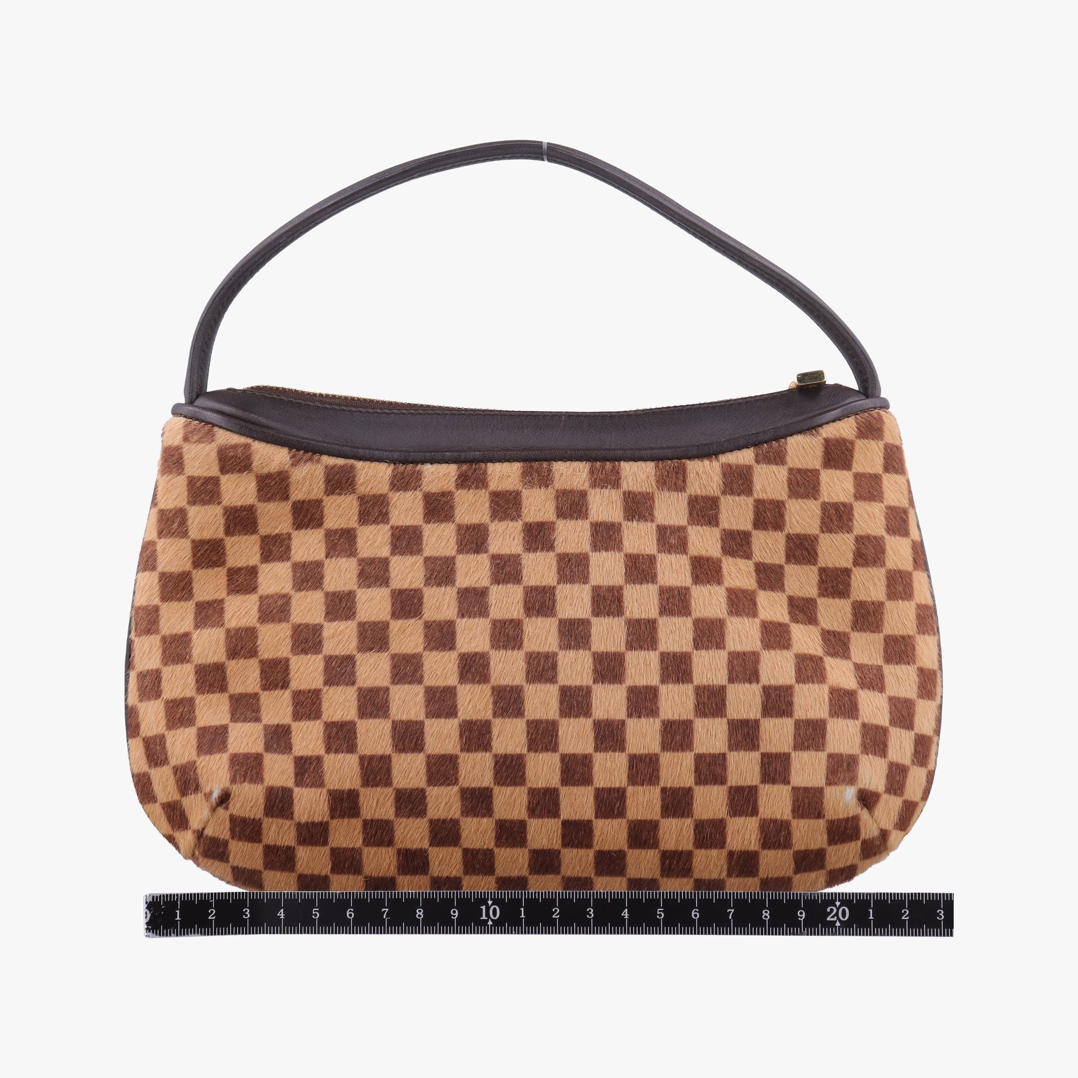 Pre-owned Louis Vuitton Damier Sauvage Brown×Beige Ponyhair M92132 handbag | stylenewstar