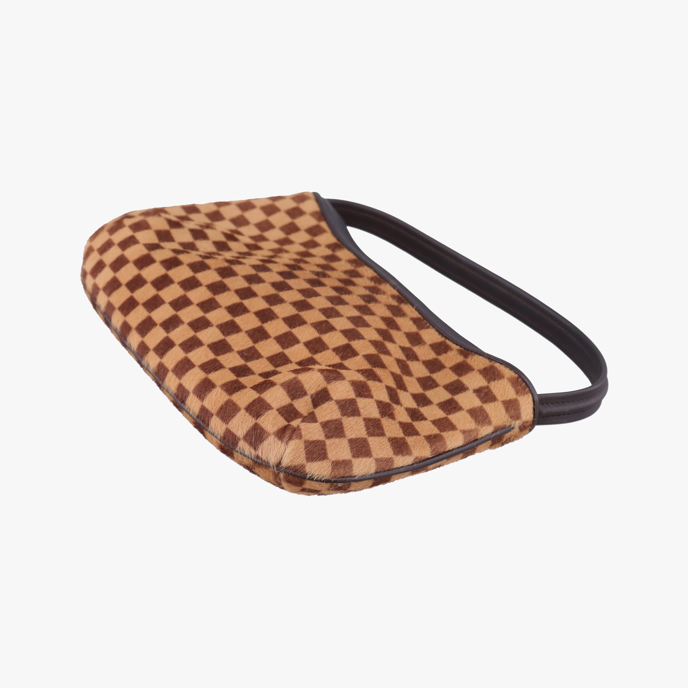 Pre-owned Louis Vuitton Damier Sauvage Brown×Beige Ponyhair M92132 handbag | stylenewstar