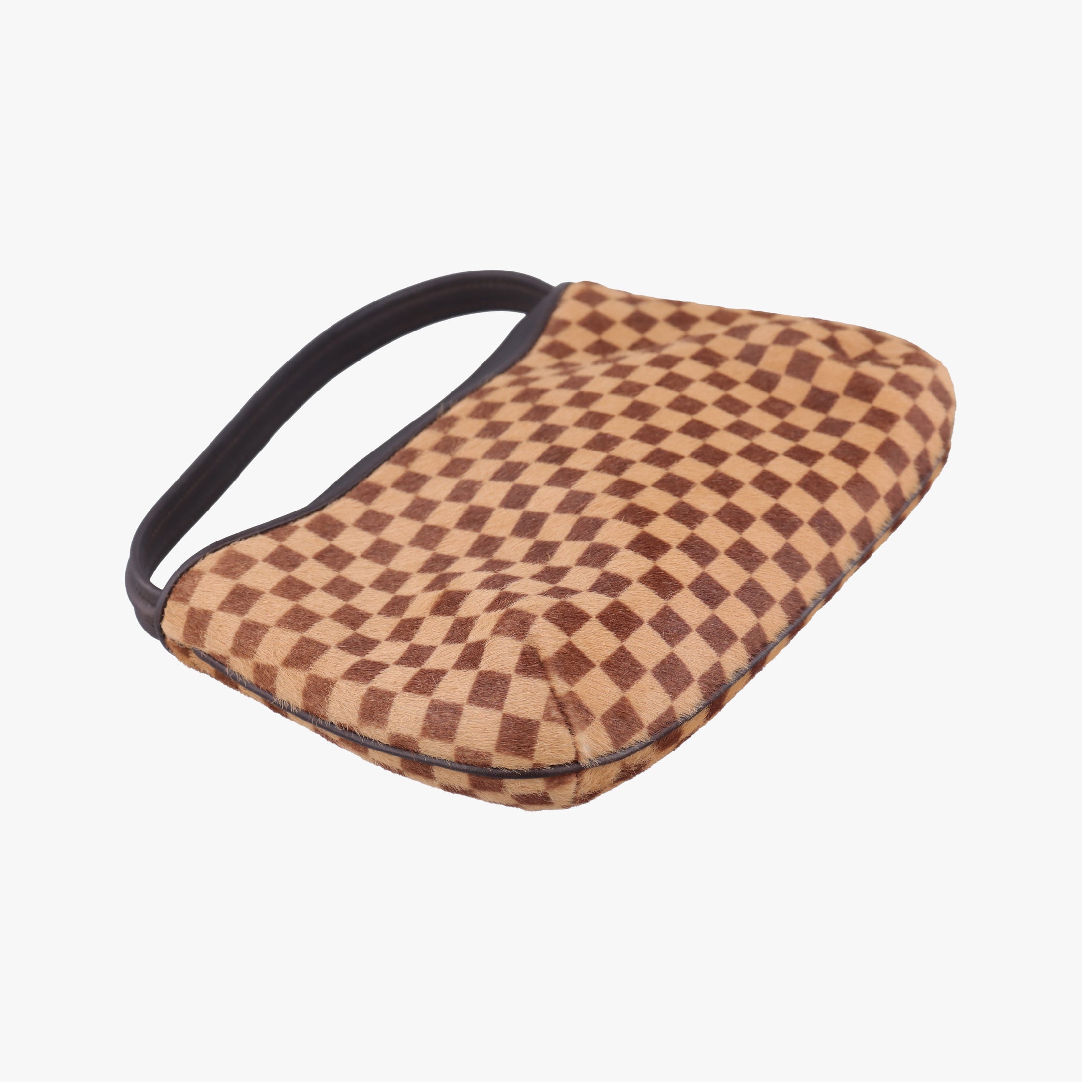 Pre-owned Louis Vuitton Damier Sauvage Brown×Beige Ponyhair M92132 handbag | stylenewstar