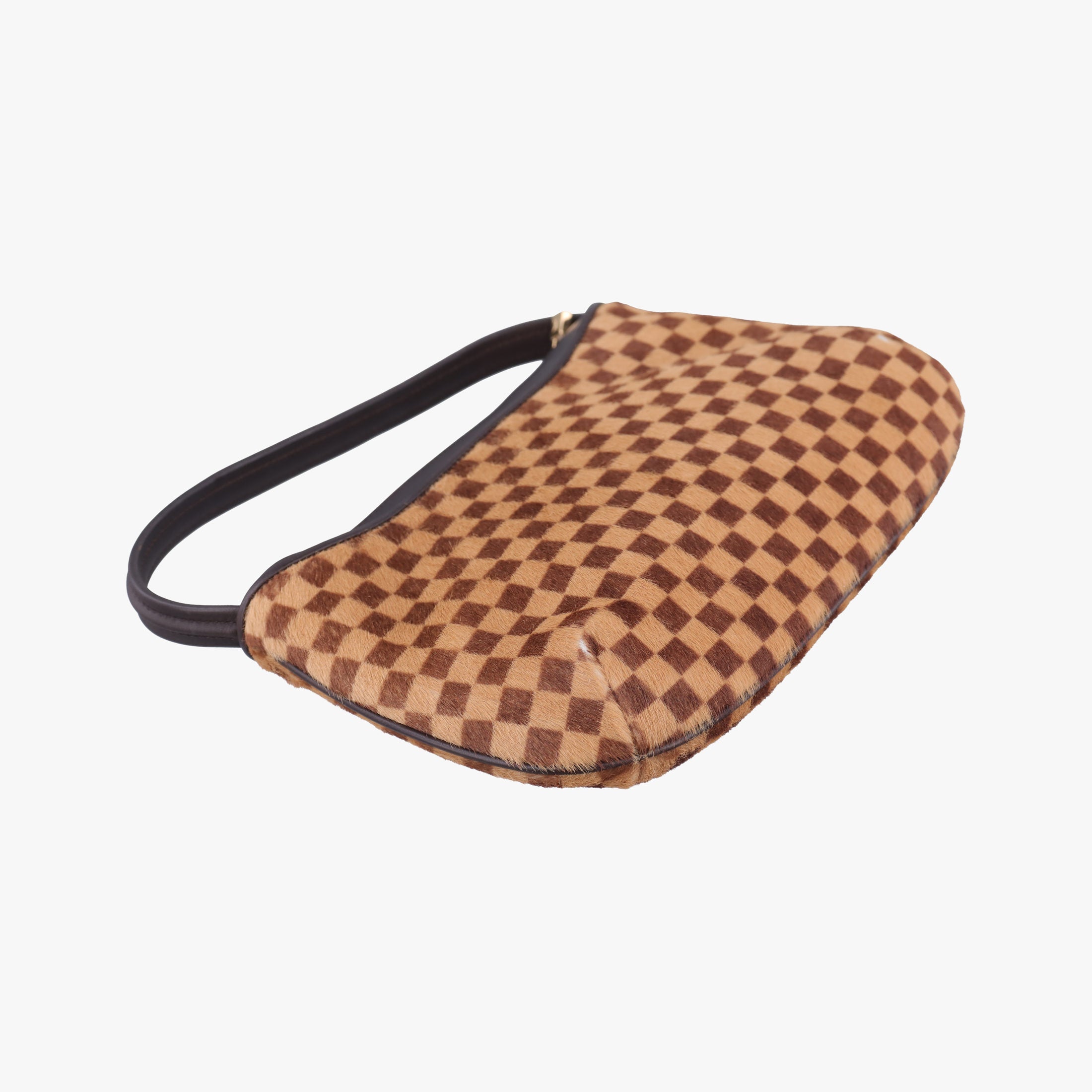 Pre-owned Louis Vuitton Damier Sauvage Brown×Beige Ponyhair M92132 handbag | stylenewstar