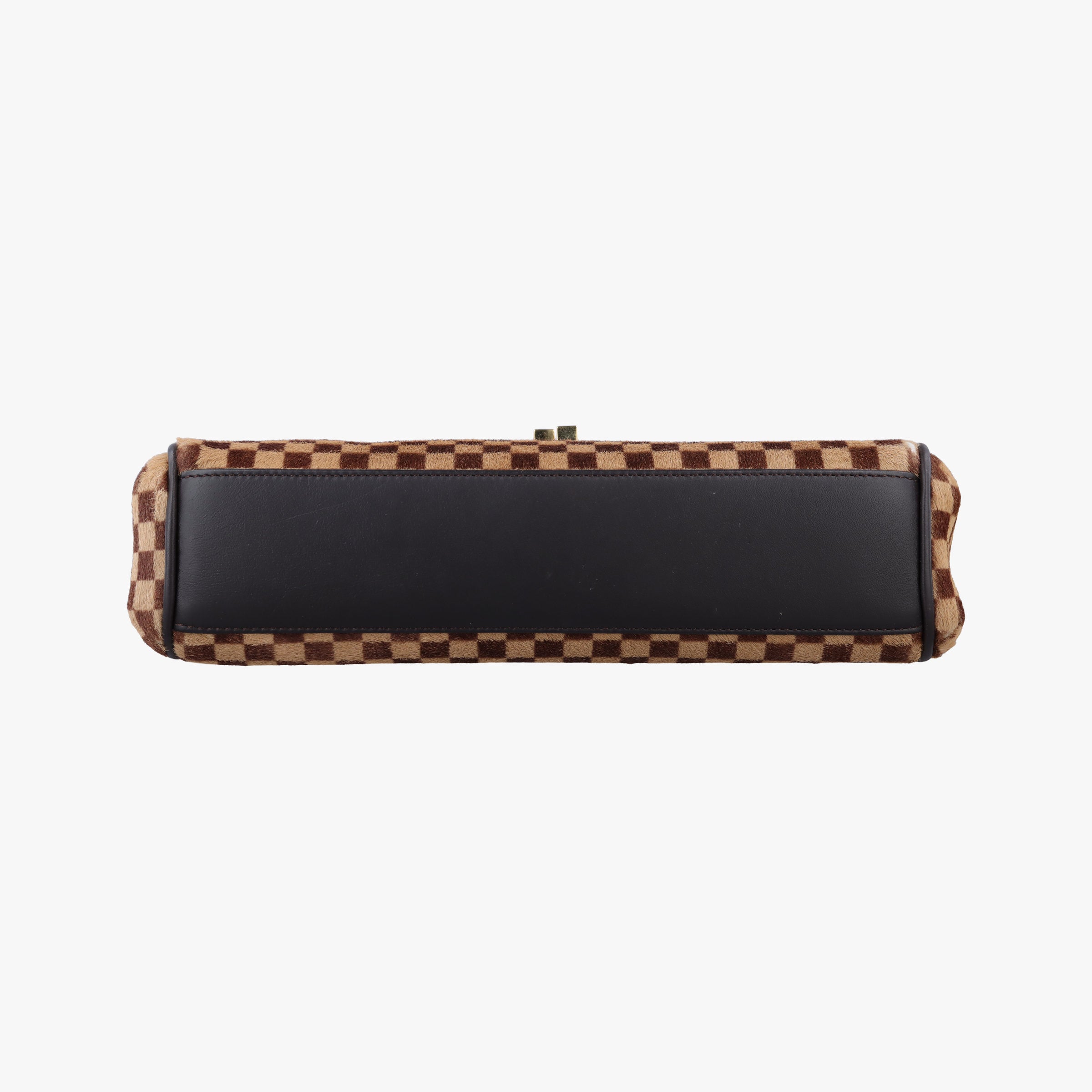 Pre-owned Louis Vuitton Lion Damier Sauvage Brown × Ebene × Checkerboard Pony Hair × Calf Leather M92131 handbag | stylenewstar