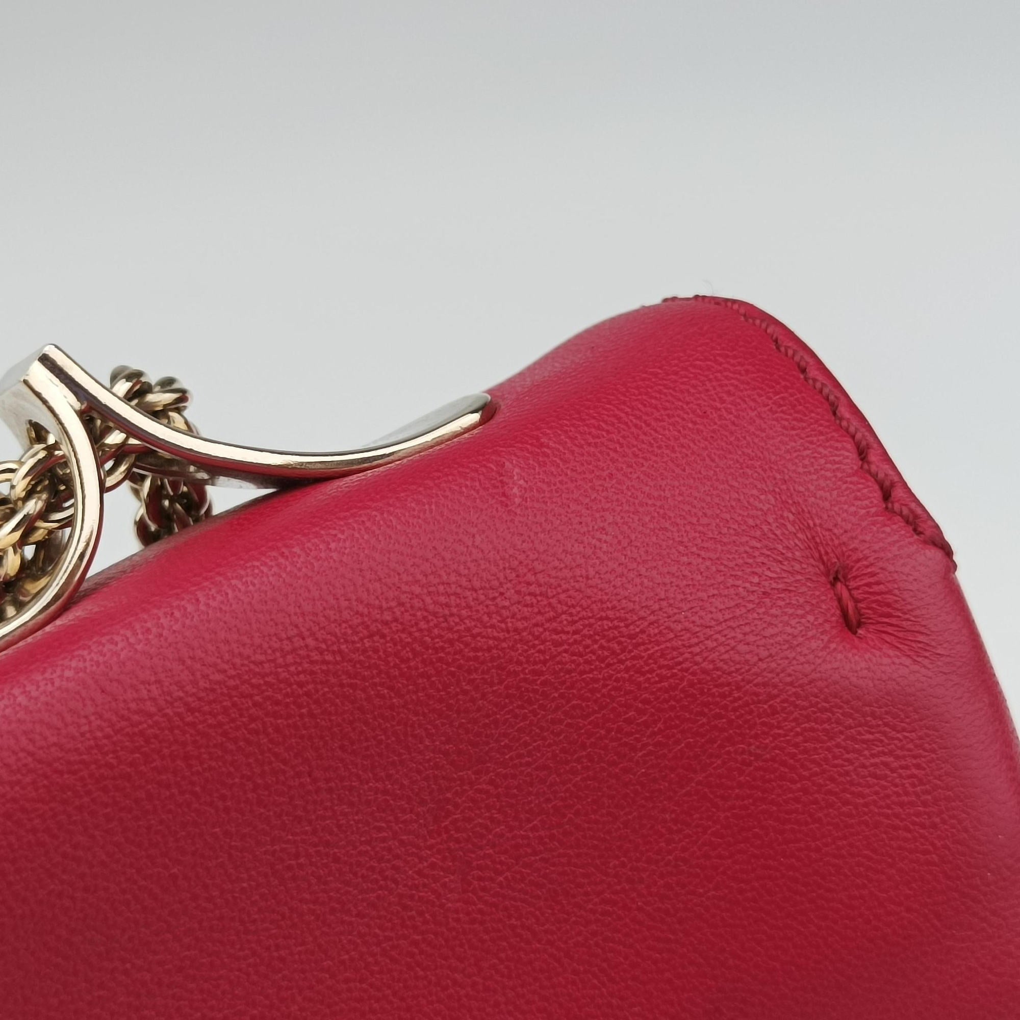 Pre-owned Valentino Rockstud Va Va Voom Rose Leather  shoulderbag | stylenewstar